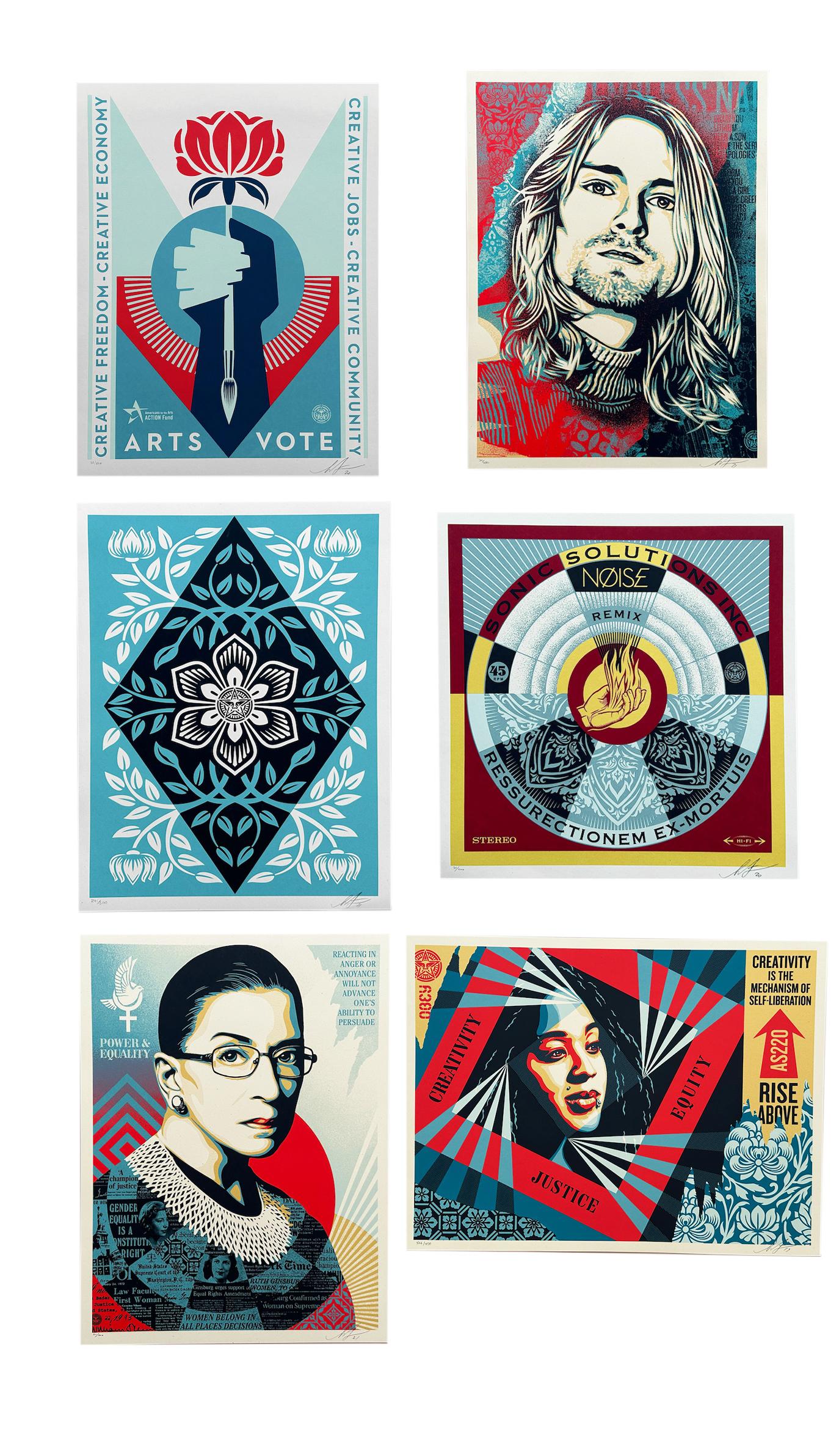 Shepard Fairey Screen-prints: collection of 60 works (2009-2022)  For Sale 10