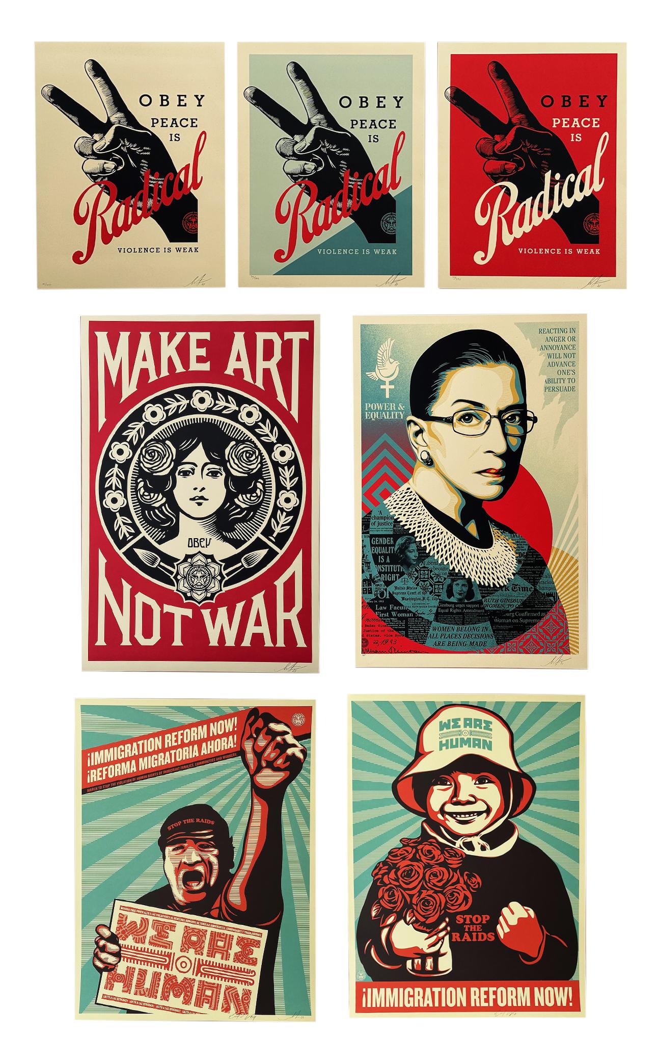 Shepard Fairey Screen-prints: collection of 60 works (2009-2022)  For Sale 1