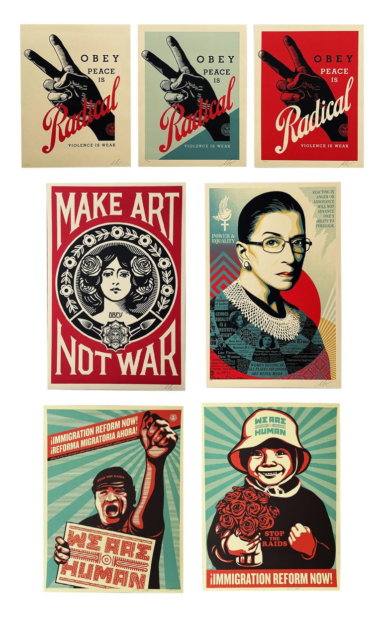 D*Face Obey Shepard Fairey Strength in Numbers Limited Street Art