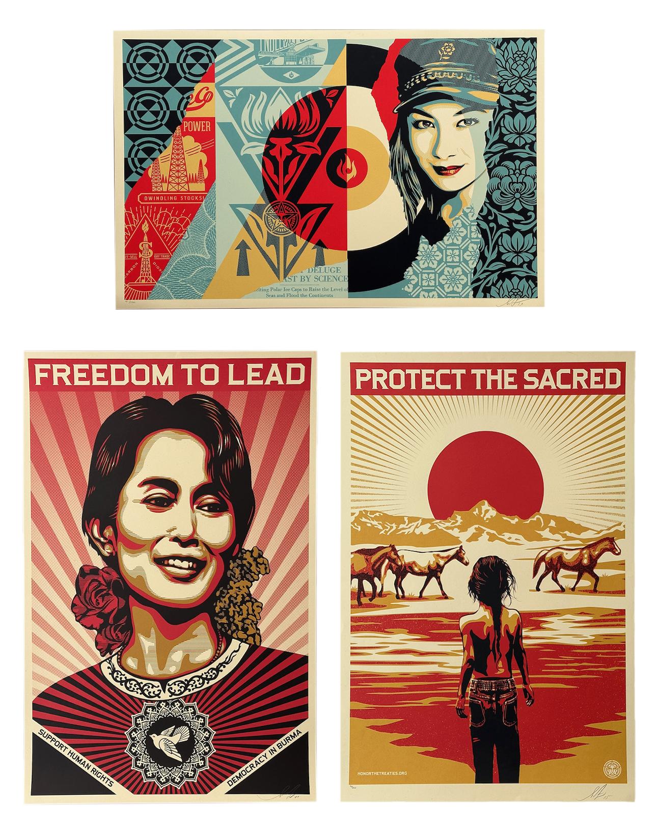 Shepard Fairey Screen-prints: collection of 60 works (2009-2022)  For Sale 3