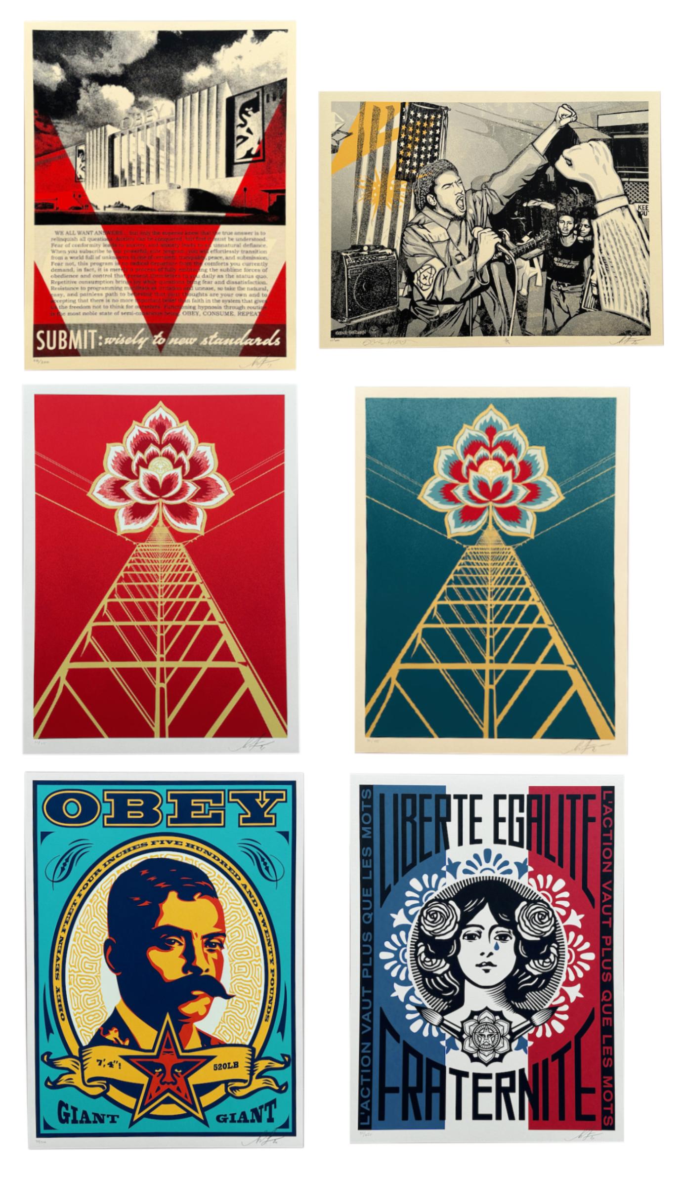 Shepard Fairey Screen-prints: collection of 60 works (2009-2022)  For Sale 4