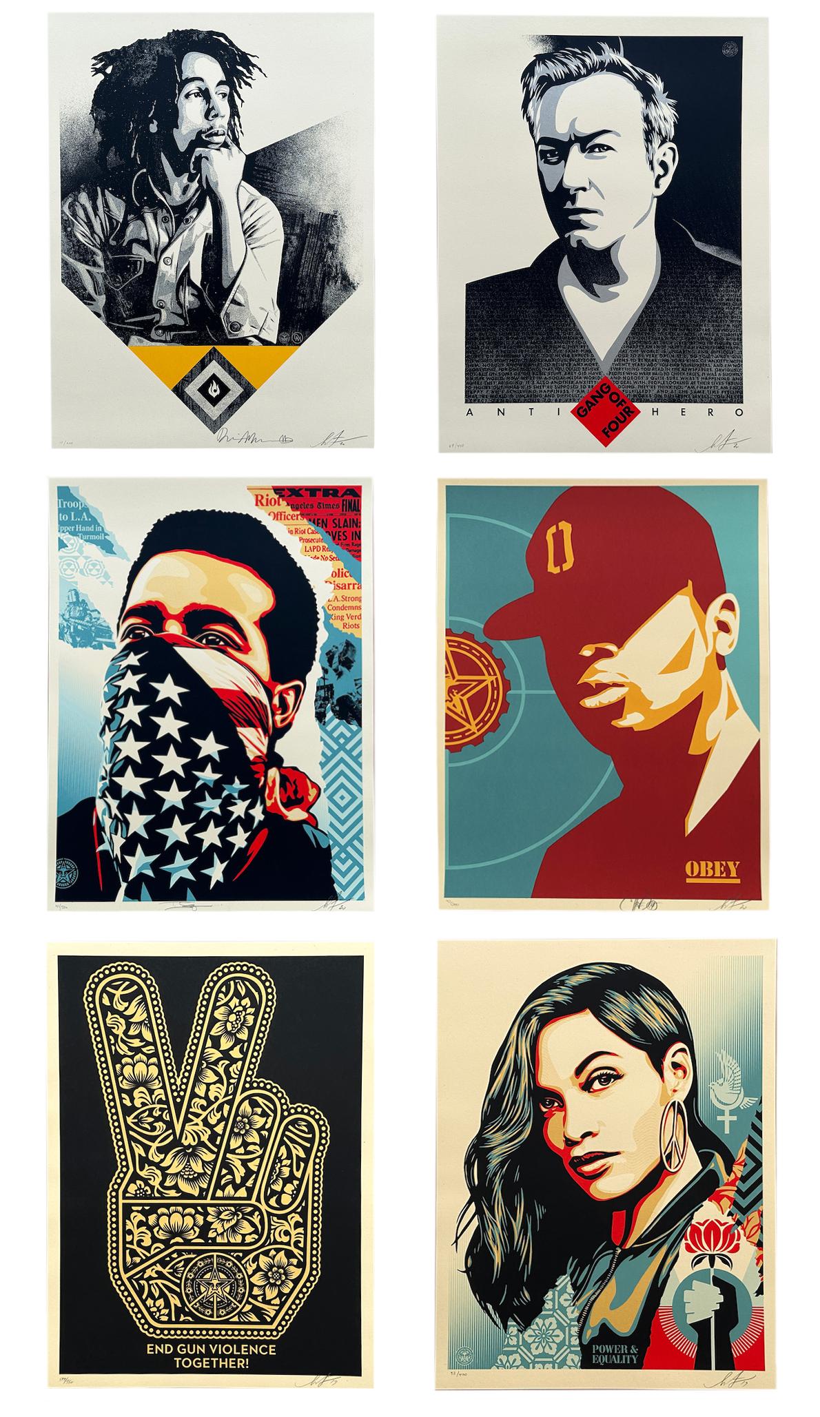 Shepard Fairey Screen-prints: collection of 60 works (2009-2022)  For Sale 6