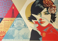 Shepard Fairey Screenprint "Open Minds" Anti-Fracking Obey Giant Contemporary