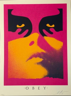 Shepard Fairey Shadowplay Print Orange Obey Giant Urban Street Art Ed. Of 350