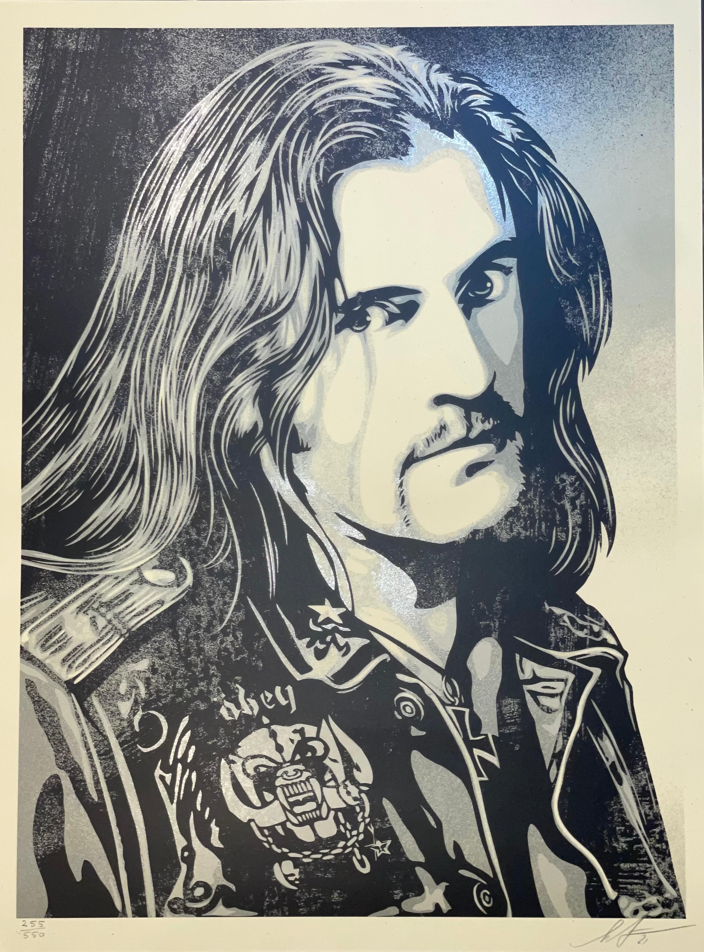 Shepard Fairey Silkscreen Print Lemmy Damaged Case Motorhead Ace Of Spades S/N For Sale 3