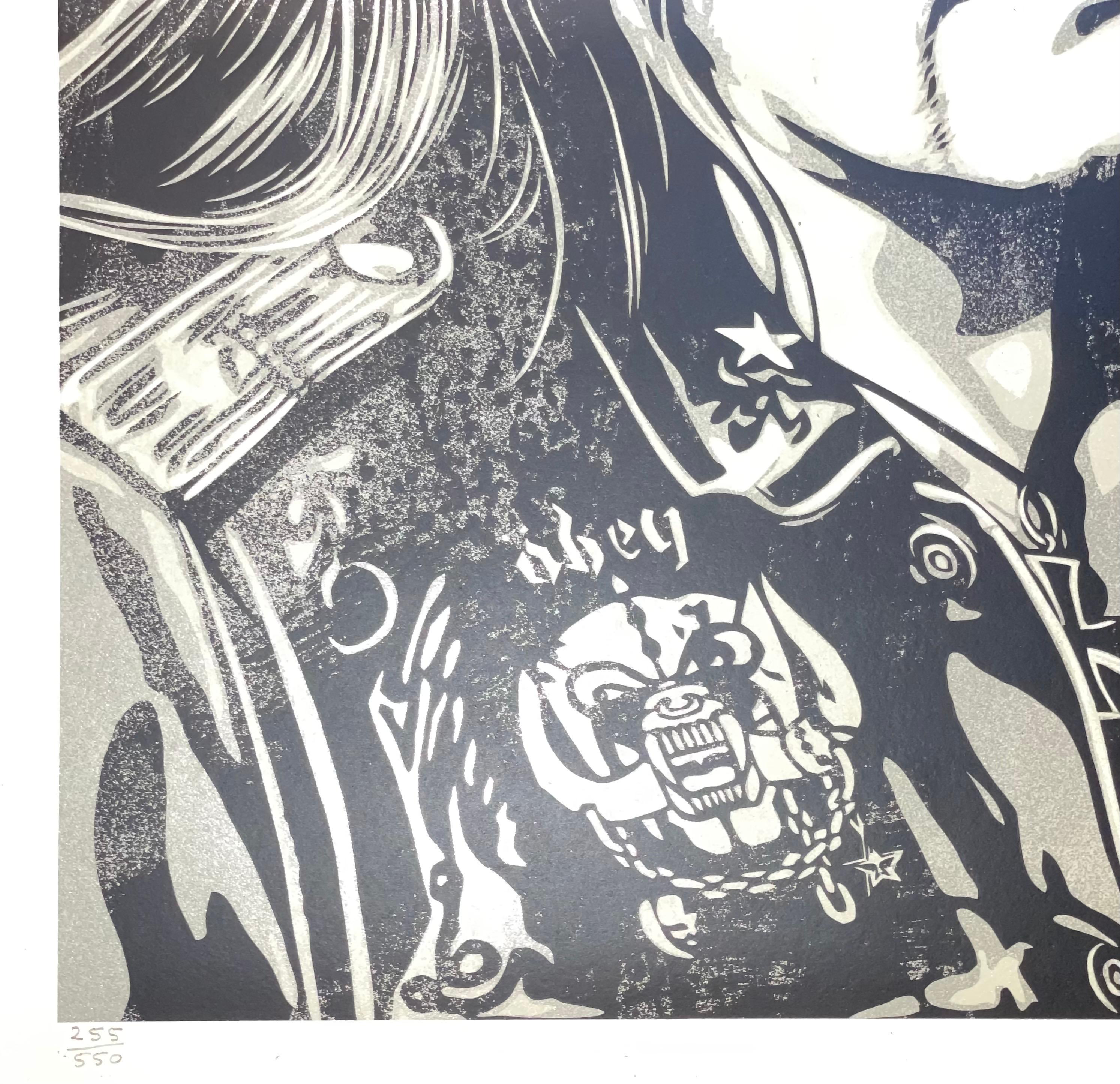 Shepard Fairey Silkscreen Print Lemmy Damaged Case Motorhead Ace Of Spades S/N For Sale 4