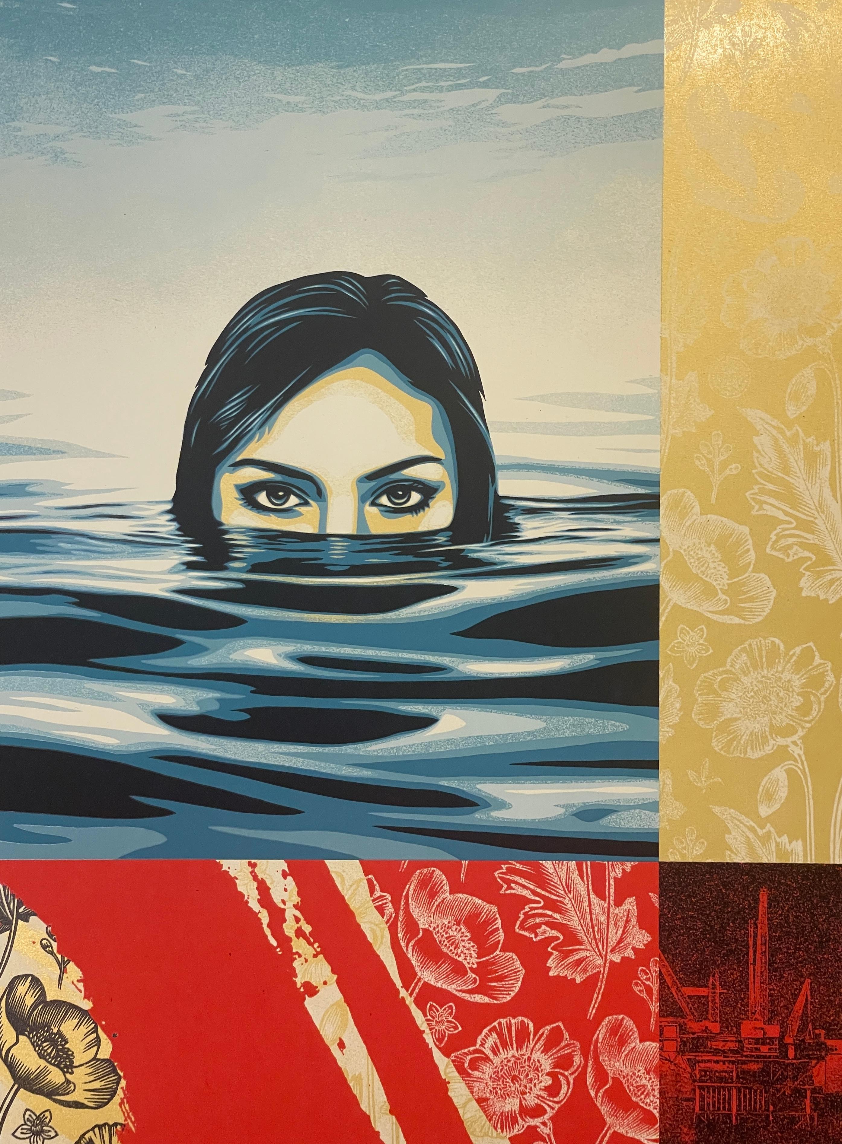Shepard Fairey Serigrafia Treading Water Environmental Street Contemporanea in vendita 4