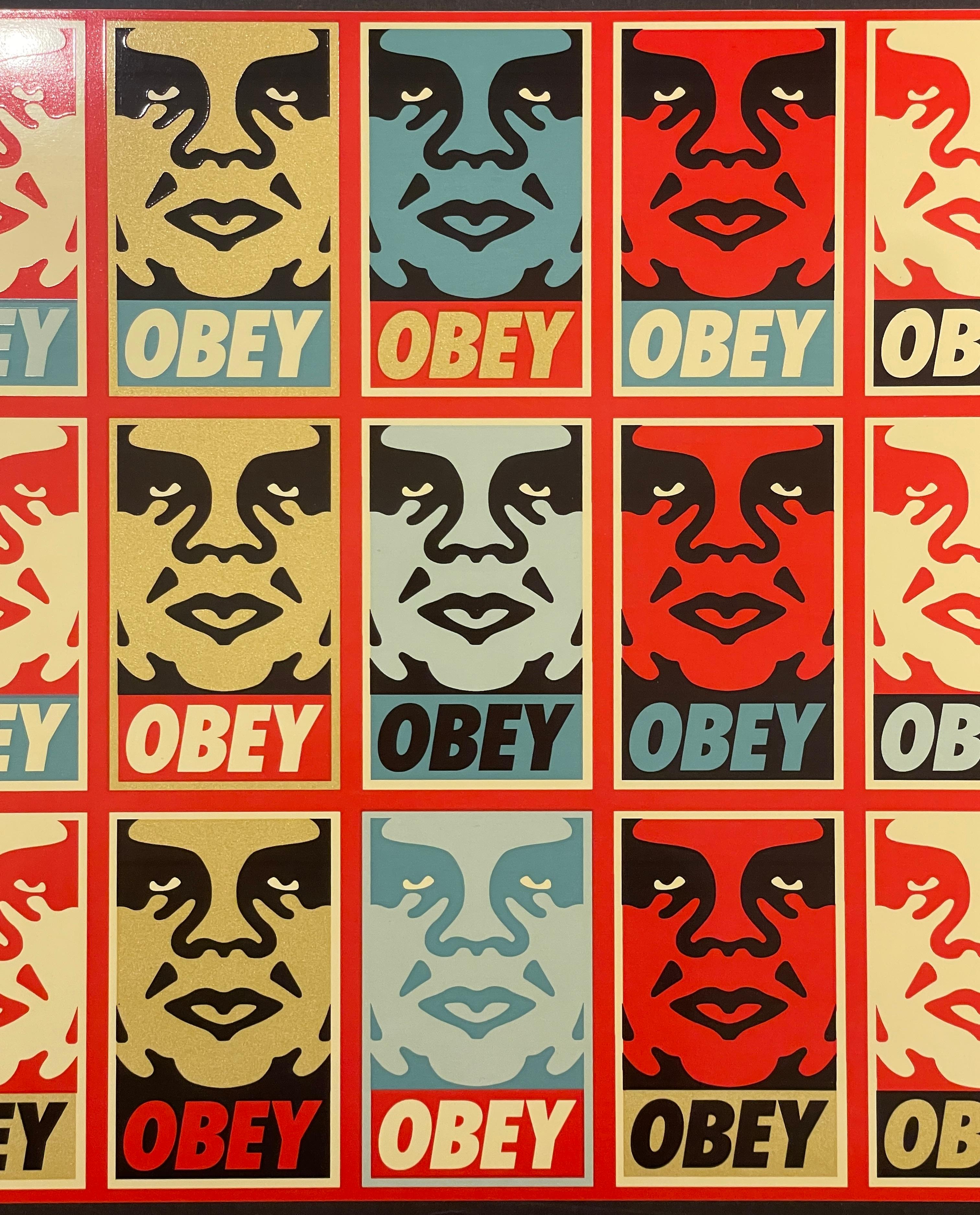 Shepard Fairey Silksreen Icon Un-Cut Stickers Repetition With Variation Street For Sale 1