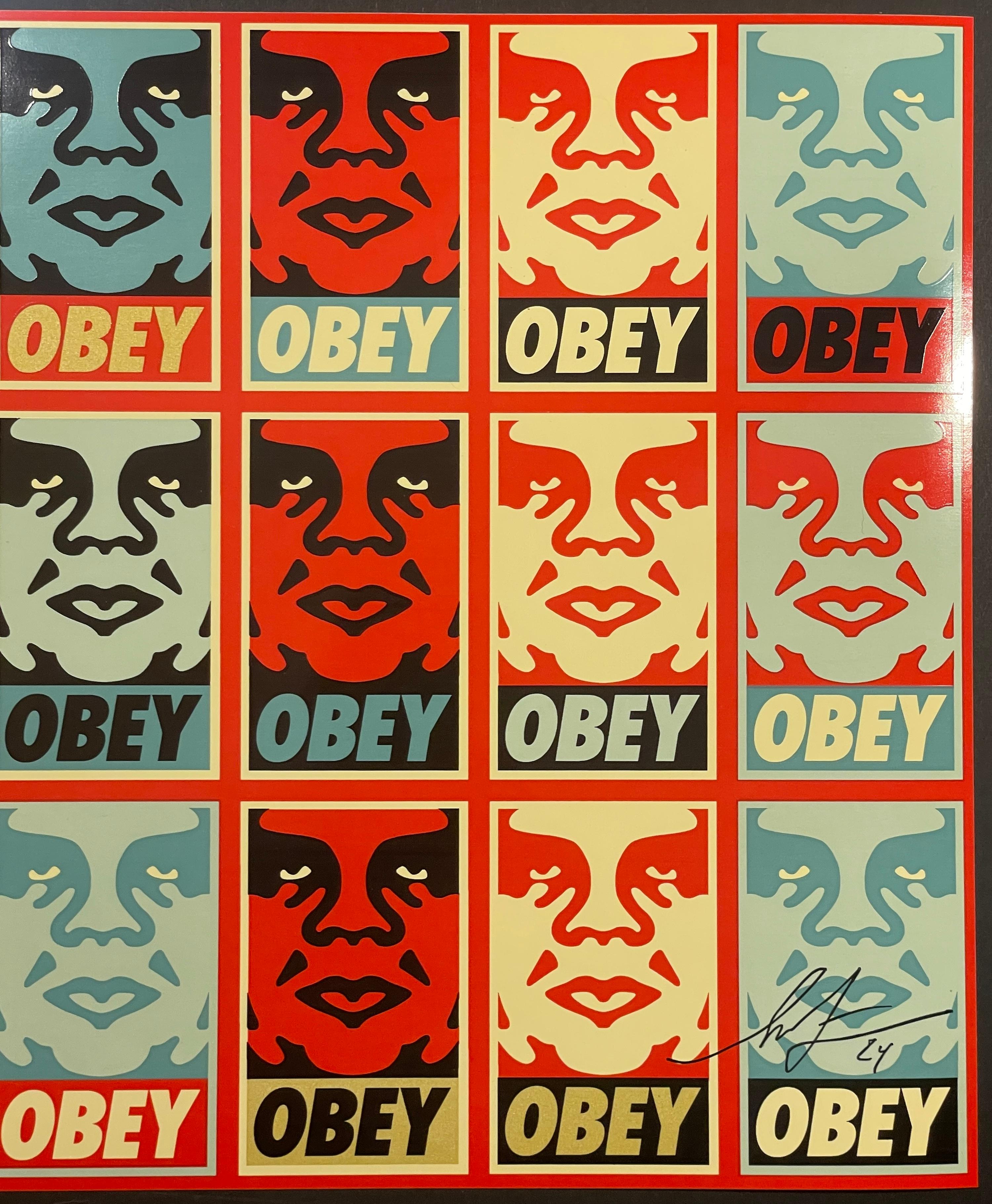 Shepard Fairey Silksreen Icon Un-Cut Stickers Repetition With Variation Street For Sale 2
