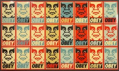 Shepard Fairey Silksreen Icon Un-Cut Stickers Repetition mit Variation Street