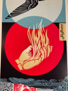 Shepard Fairey "Sub-Standard" Silkscreen Print Street Contemporary Art Dove