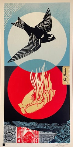 Shepard Fairey "Sub-Standard" Silkscreen Print Street Contemporary Art Dove