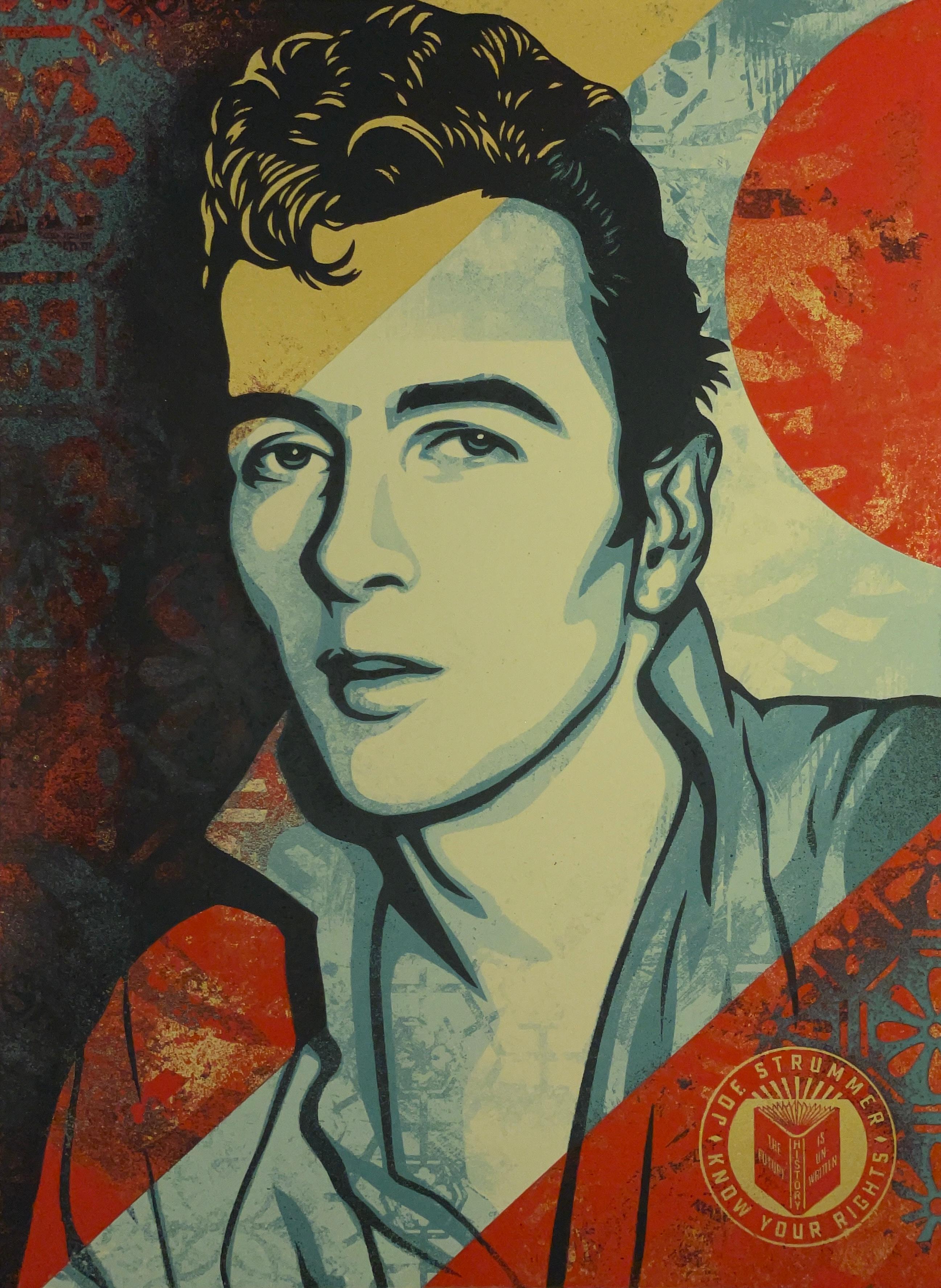 With my ICONS art show happening this weekend, it made sense to celebrate the musical and philosophical icon Joe Strummer, lead singer and lyricist of the Clash who are my all-time favorite band. Joe Strummer is a hero of mine for his music, lyrics,