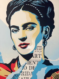Shepard Fairey "The Woman Who Defeated Pain" Frida Kahlo Silkscreen Print