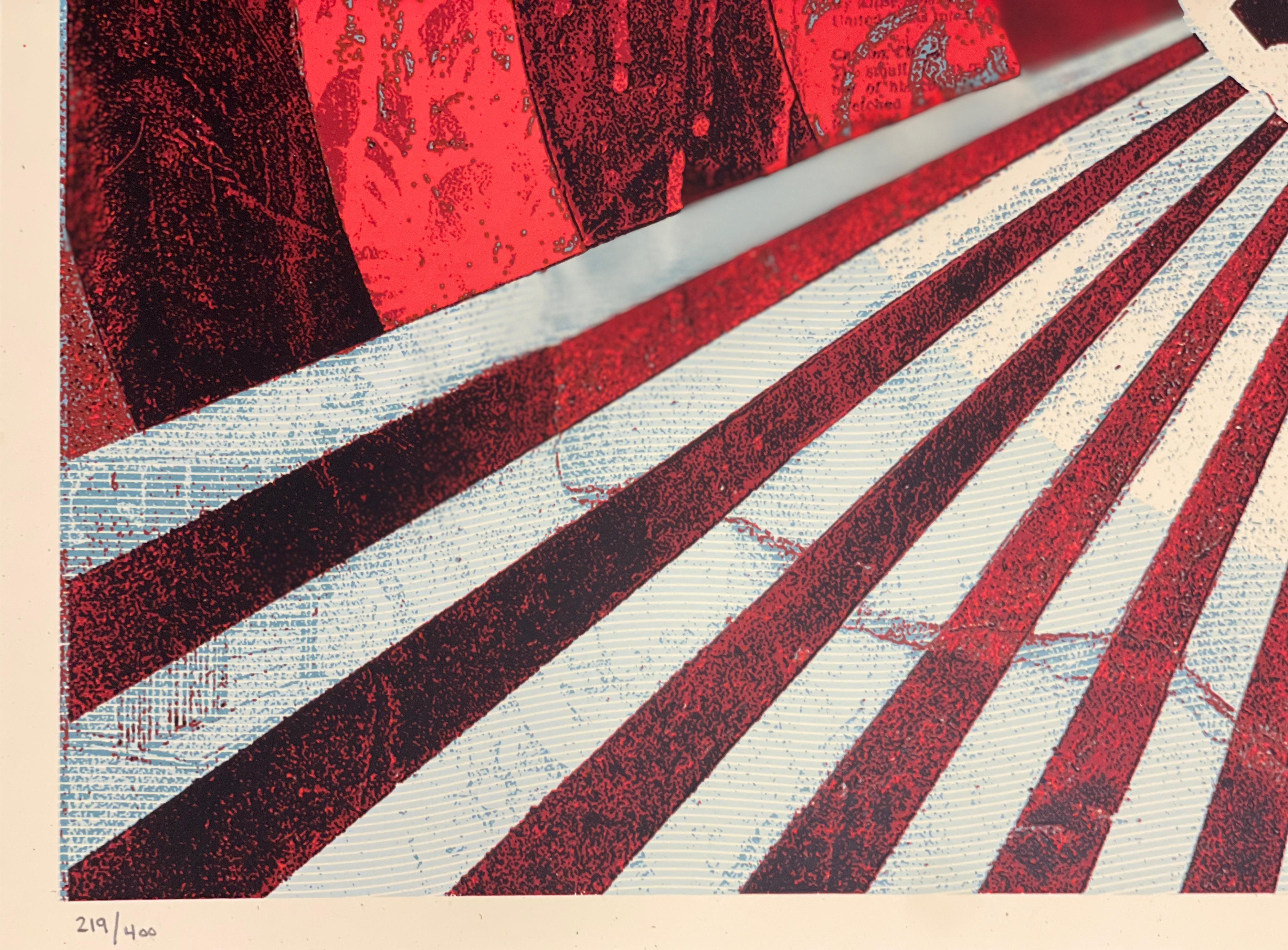 Shepard Fairey Tunnel Vision Diptychon, Sonderausgabe, Siebdrucke, zeitgenössisch im Angebot 8