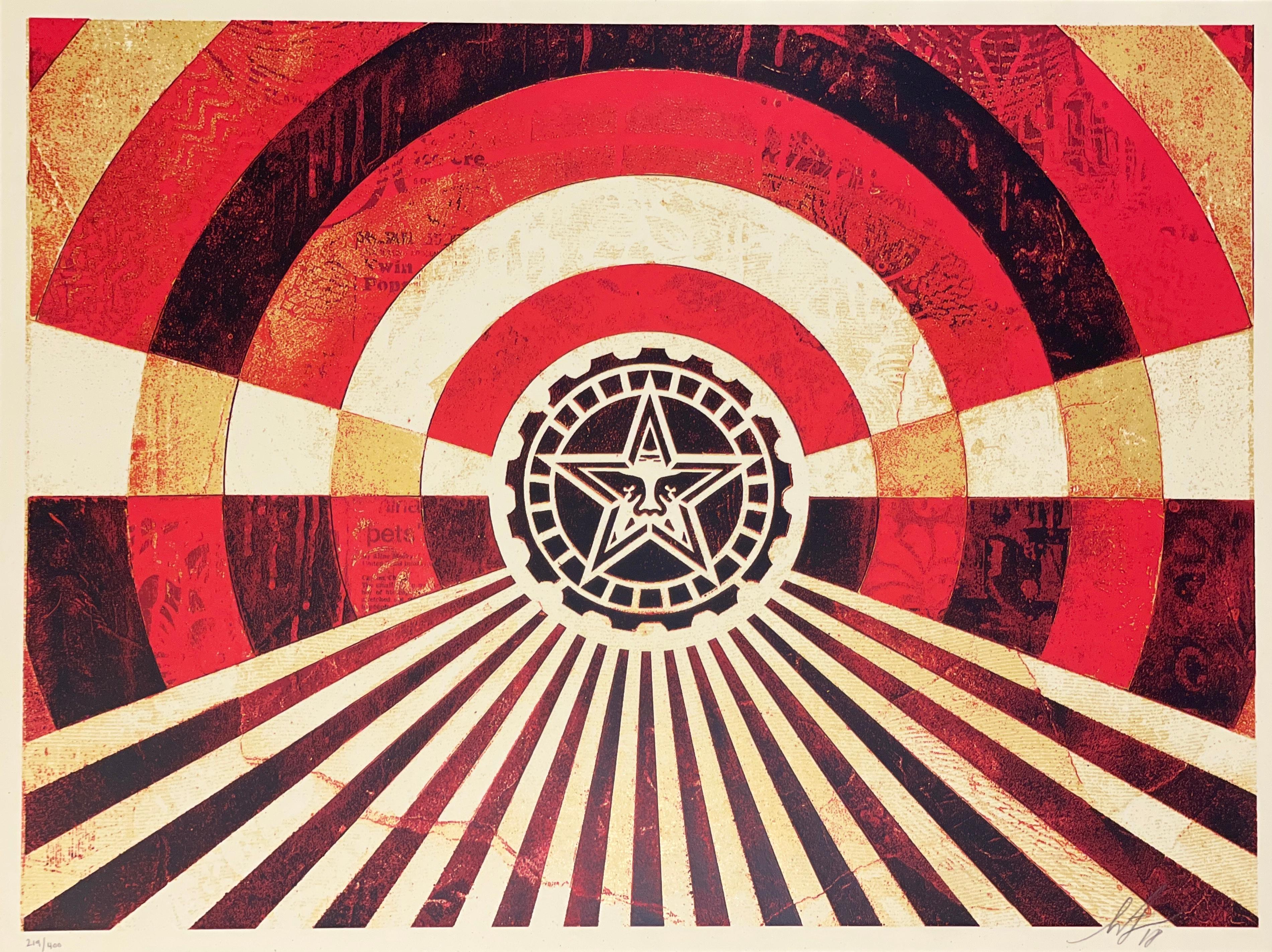 Shepard Fairey Tunnel Vision Diptych Special Edition Screen Prints Contemporary