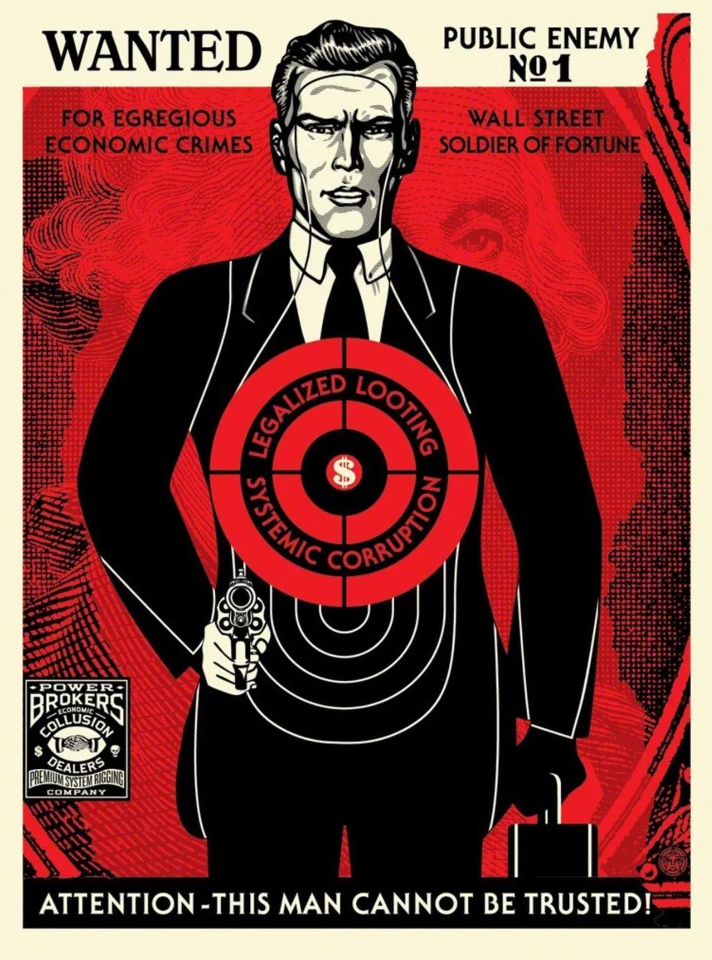 Shepard Fairey Wall Street Public Enemy Kunstsiebdruck Street Contemporary