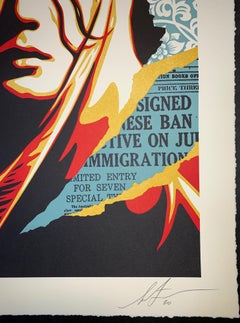 Shepard Fairey Welcome Visitor Letterpress 2020 Aardvark Letterpress Obey Giant