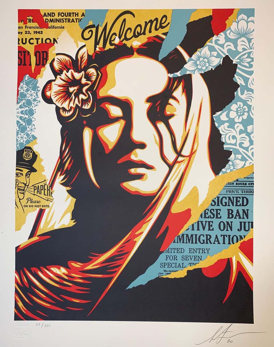 Shepard Fairey The Future Is Unwritten Collage Shepard Fairey Screen shepard-fairey-the-future-is-unwritten-collage-shepard-fairey-screen