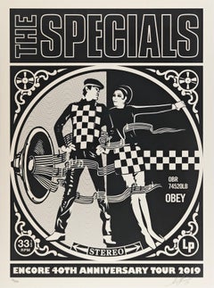 Affiche du tourné Obey - Shepard Fairey Band Specials Encore 2019, impression d'art urbain