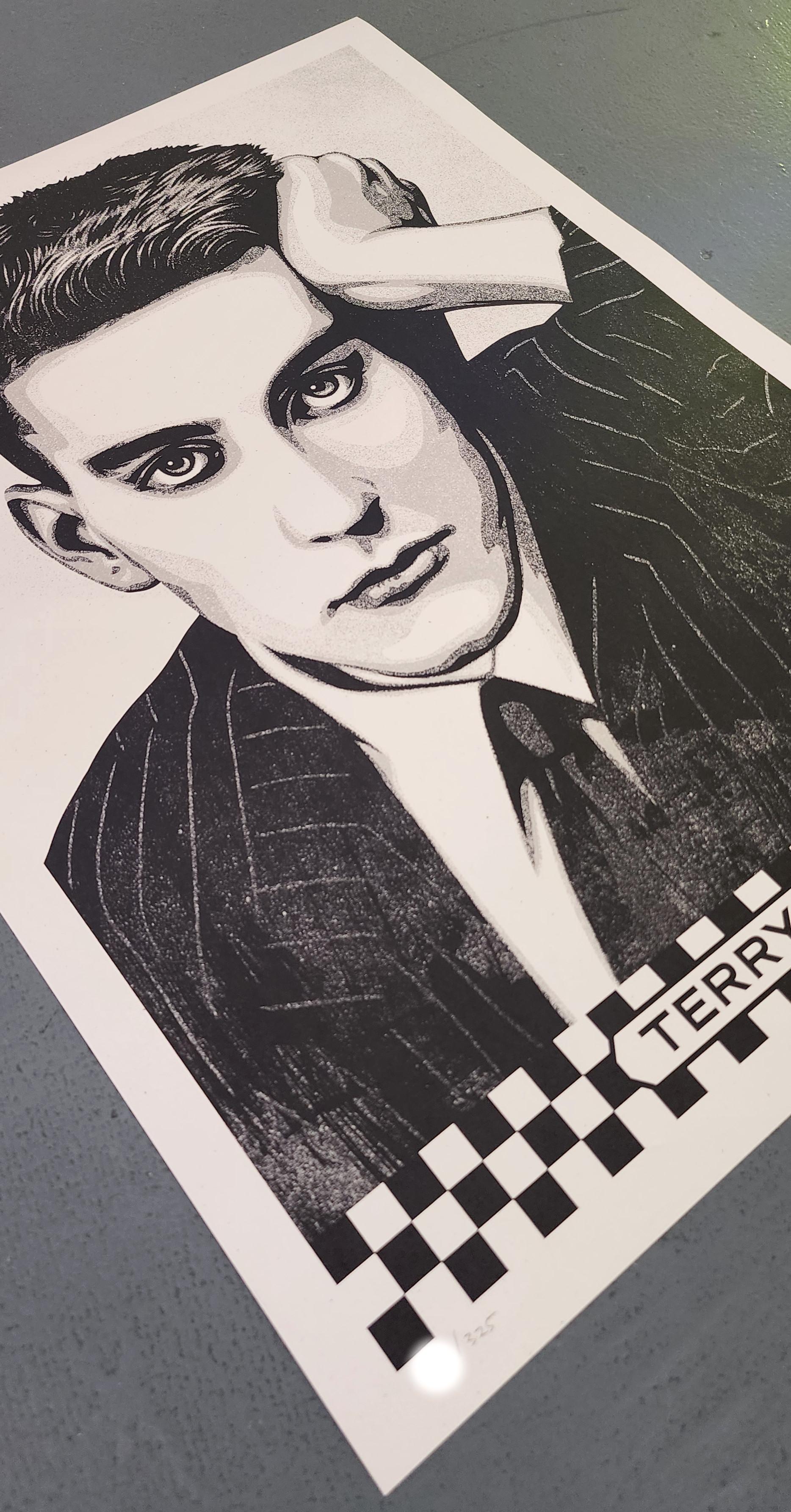 Hommage à Terry Hall (The Specials, Operation Ivy, Fishbone, Chalkie Davies) - 85 New Wave Print par Shepard Fairey