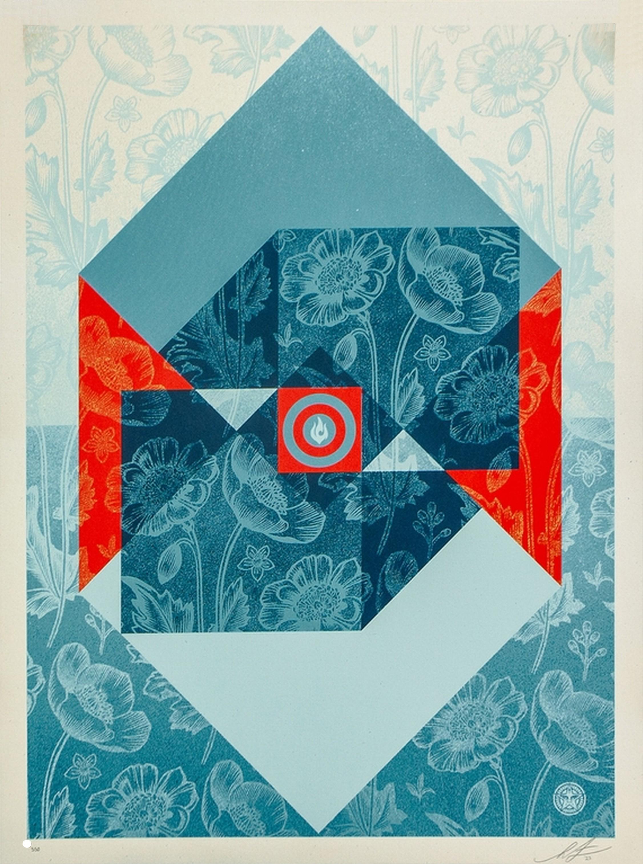 The Angles of Sedation and Destruction (Ethereal, Gradients, Spray Paint) - Print by Shepard Fairey