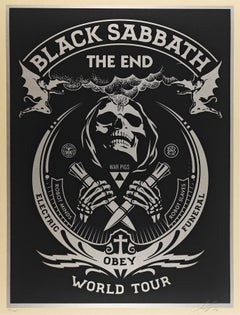 The End, Black Sabbath, Silver, Signed, 2016