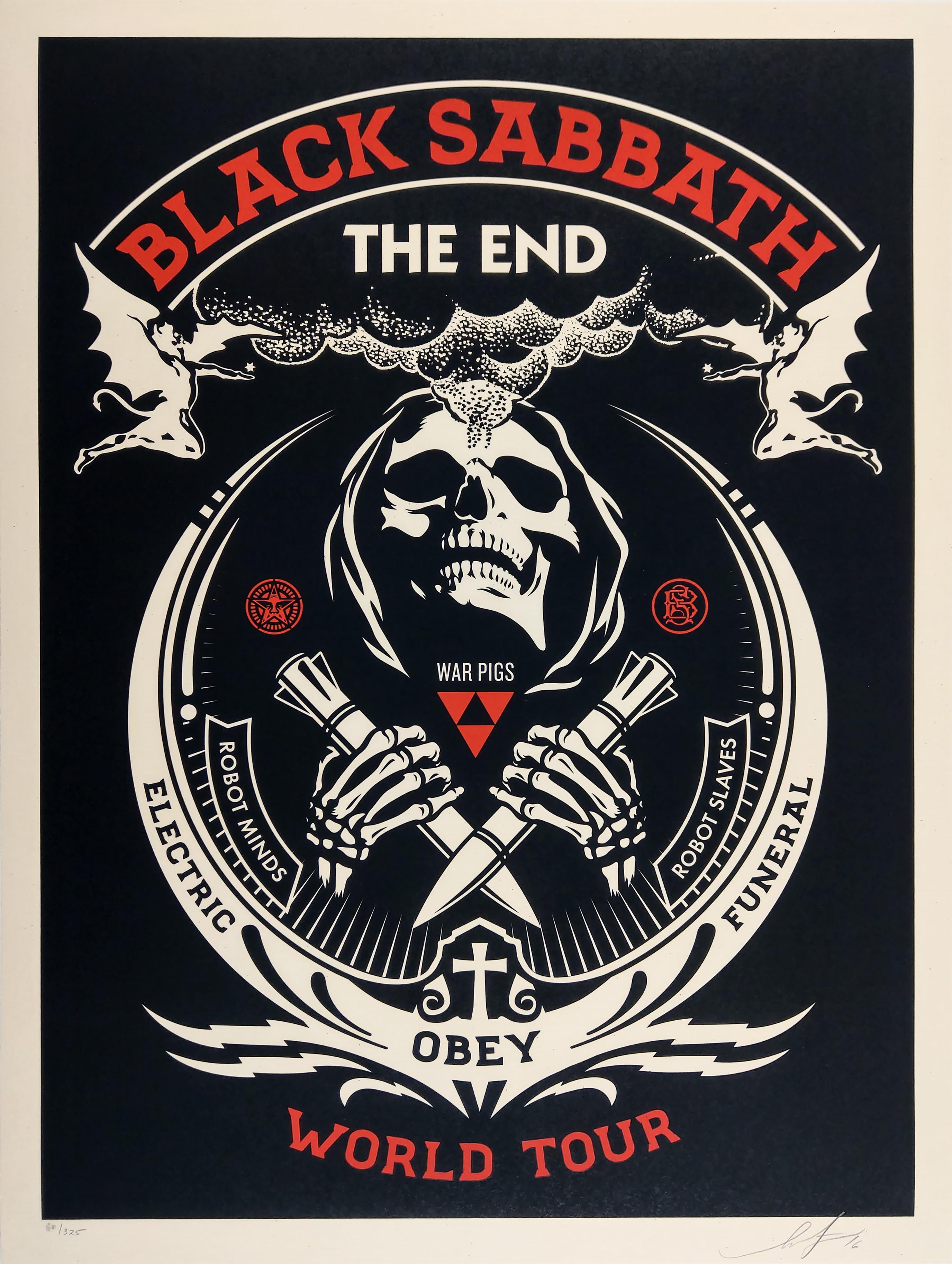 The End, Black Sabbath, Silver, Red, Gold Set - Shepard Fairey Obey 1