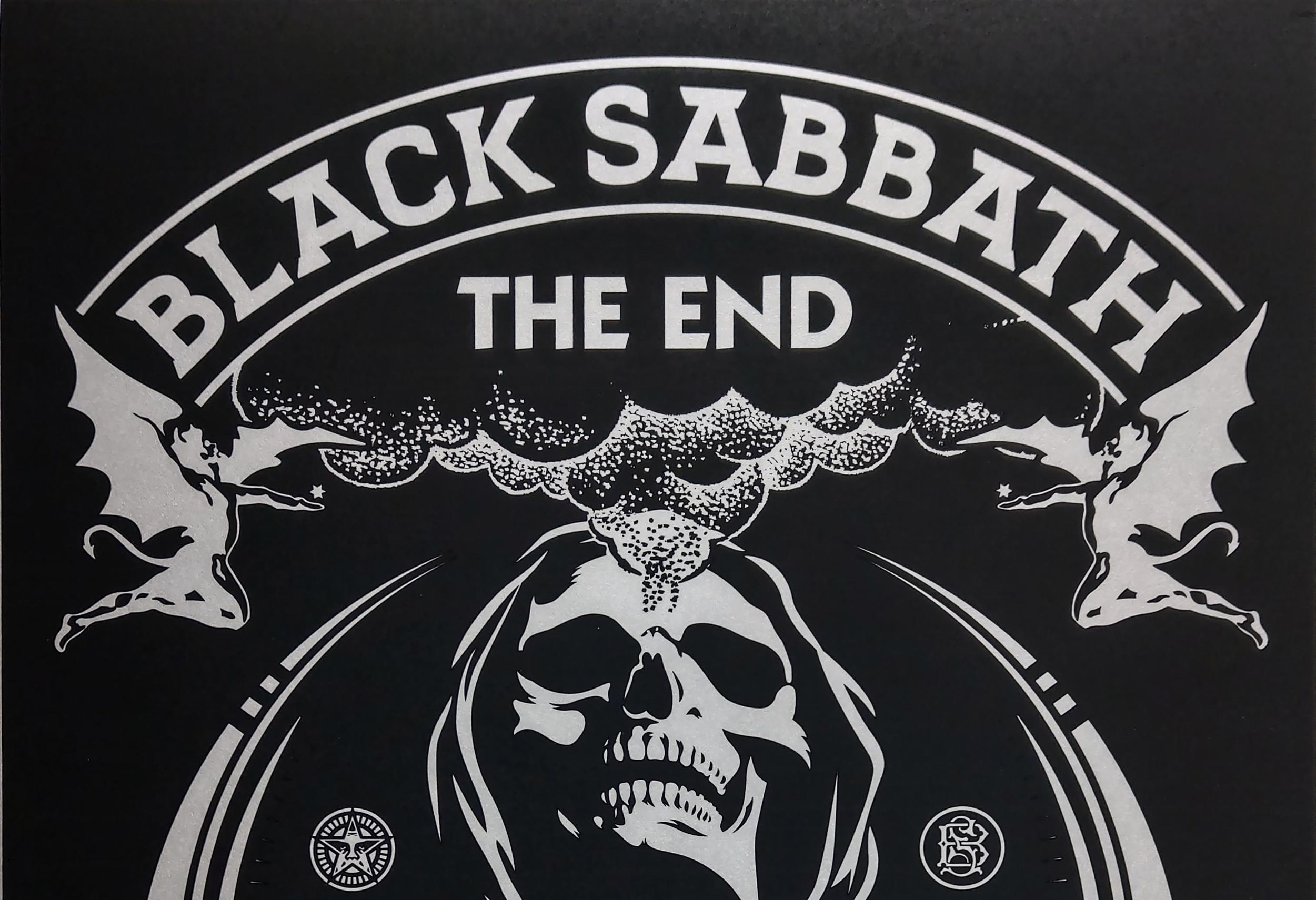 « The End, Black Sabbath », argent, estampe contemporaine de Shepard Fairey Obey en vente 2