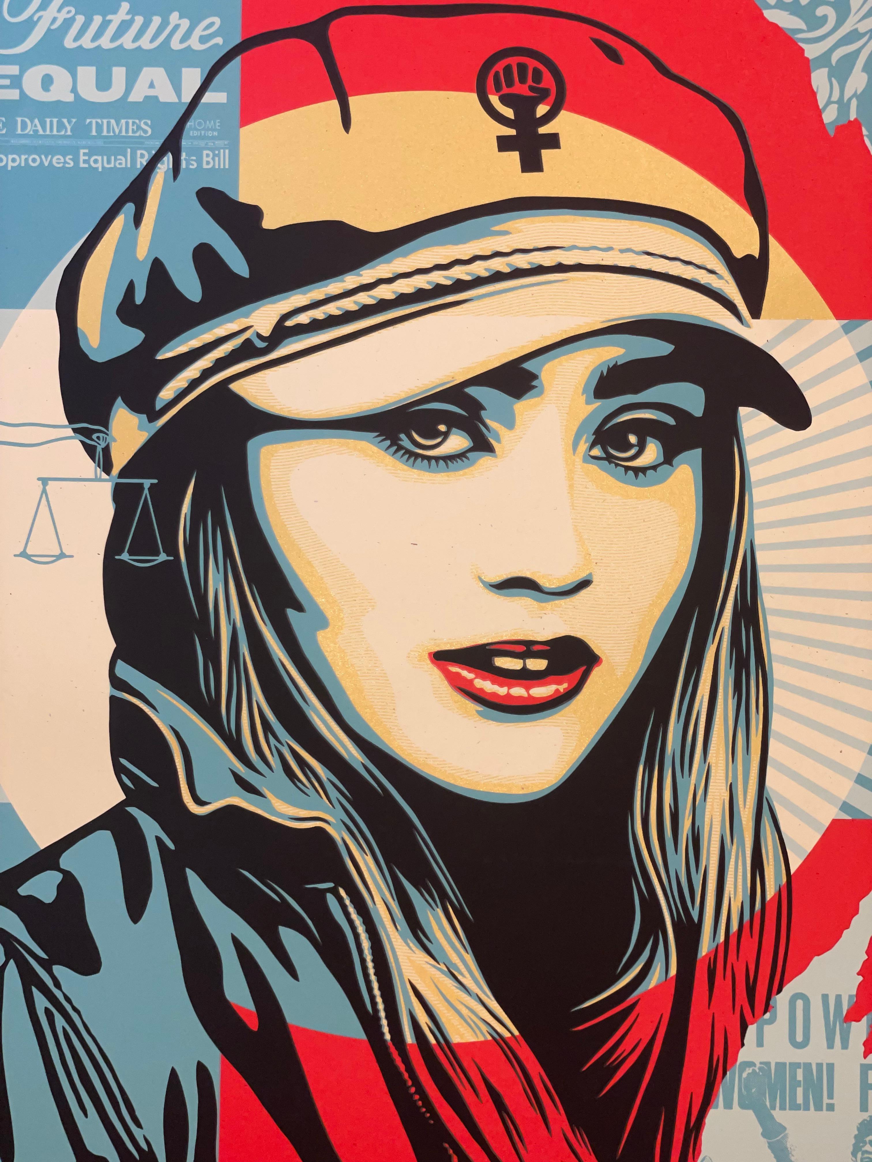 The Future Is Equal par Shepard Fairey, sérigraphie de soie  en vente 2