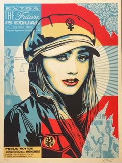 El futuro es igual por Shepard Fairey Serigrafía