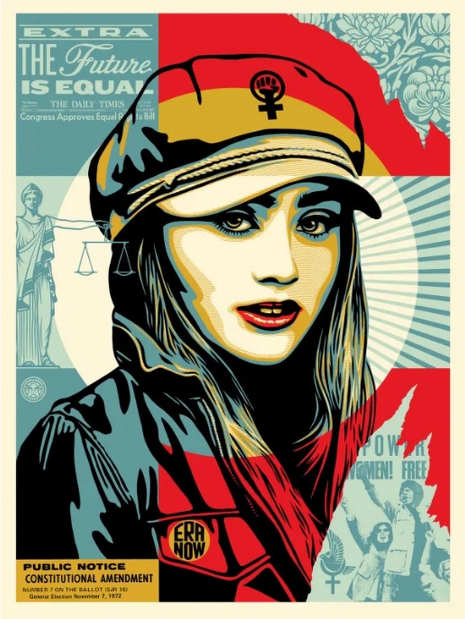 Shepard Fairey Portrait Print - The Future Is Equal (Iconic, ERA, women’s rights, gender equality)