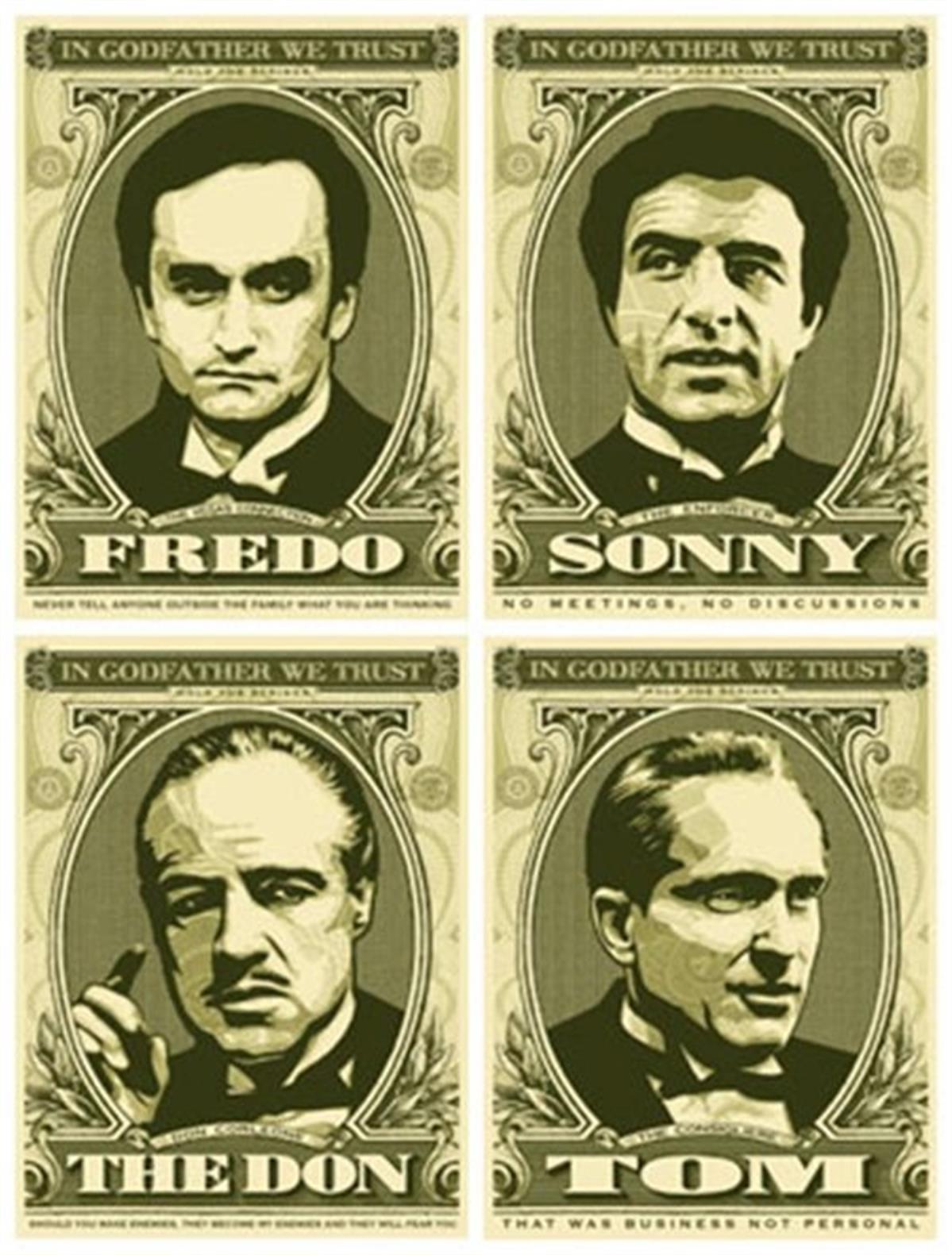 The Godfather (Set of Four) - Print by Shepard Fairey