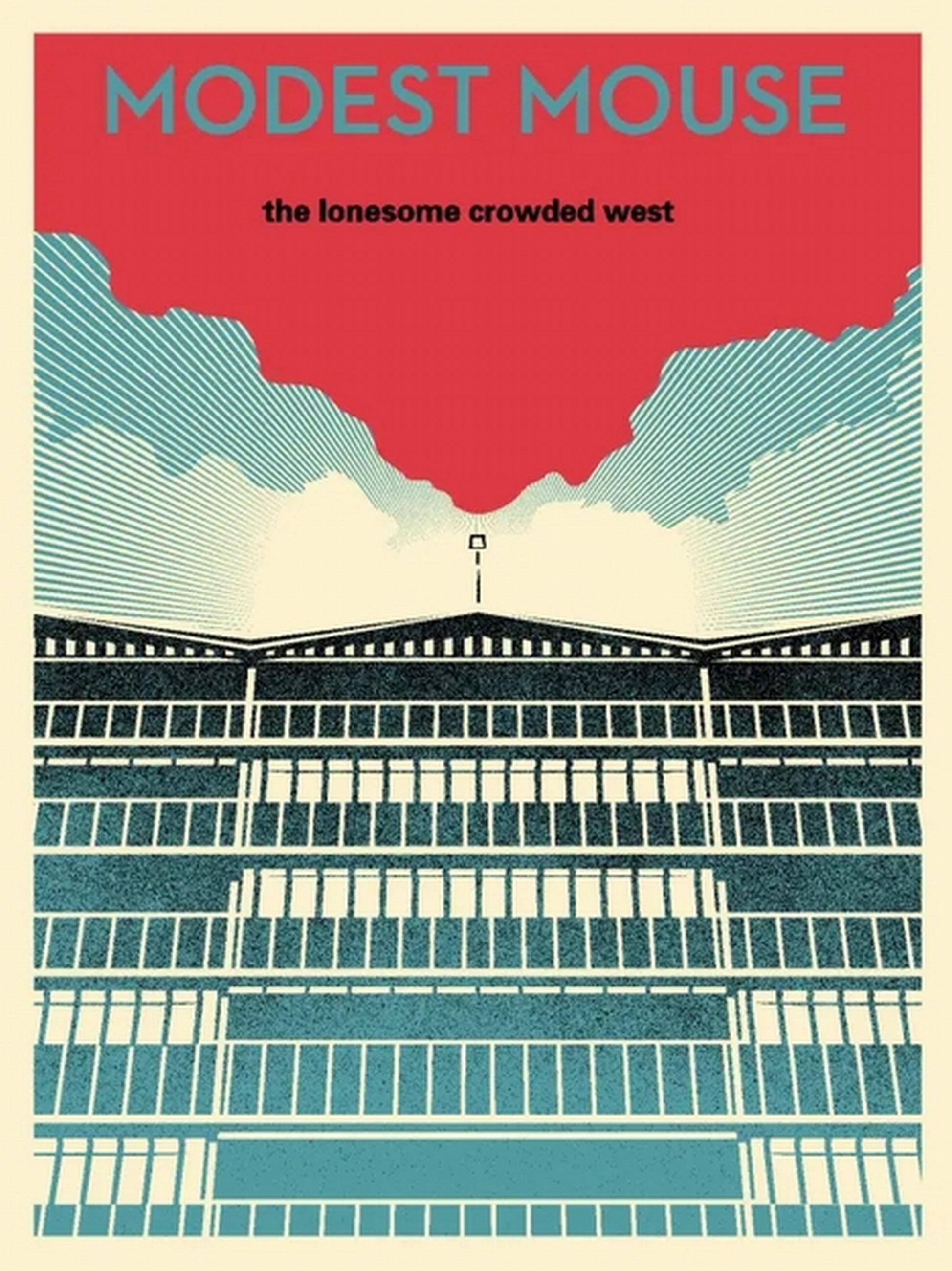 Shepard Fairey Figurative Print - The Lonesome Crowded West Apt Block (Iconic, Modest Mouse, Isaac Brock)
