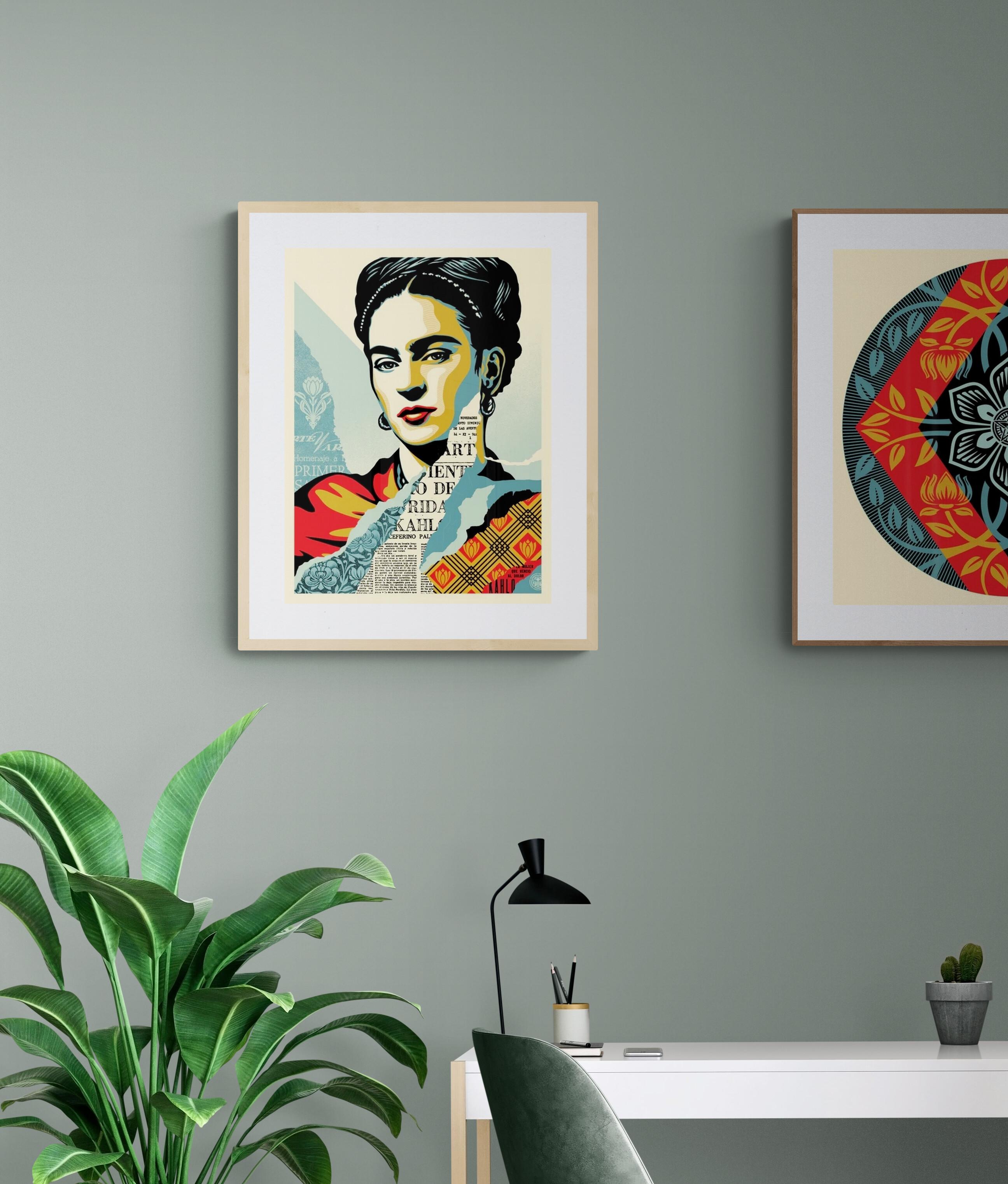 The Woman Who Defeated Pain (Frida Kahlo) (Iconic, Feminist, Trailblazer) - Print by Shepard Fairey
