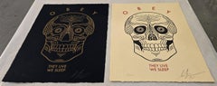 They Live We Sleep (Cream & Black Set) (Matching Numbers, Skull, Letterpress)