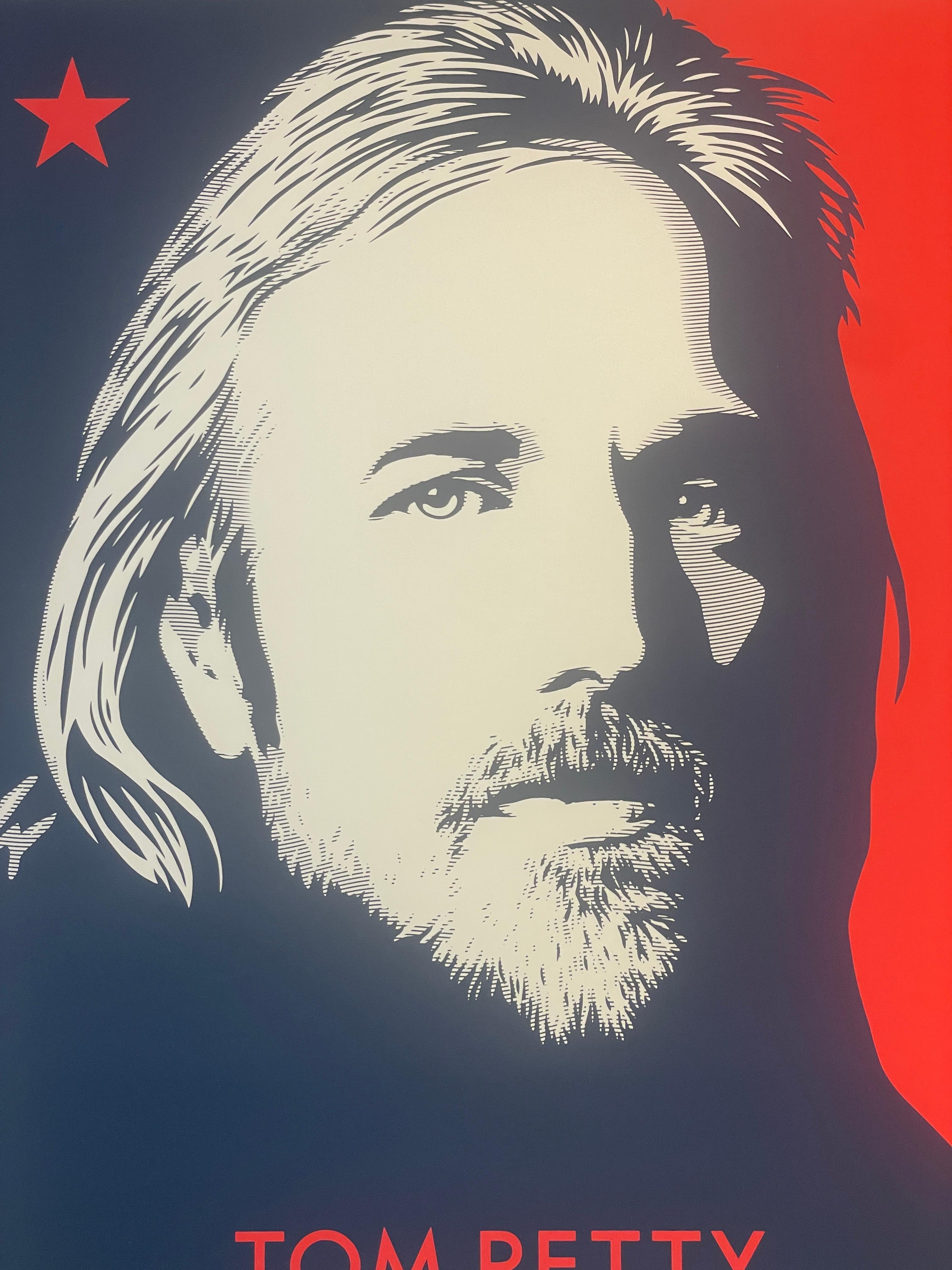 Tom Petty Un tesoro americano Shepard Fairey Serigrafia Arte musicale contemporanea in vendita 4