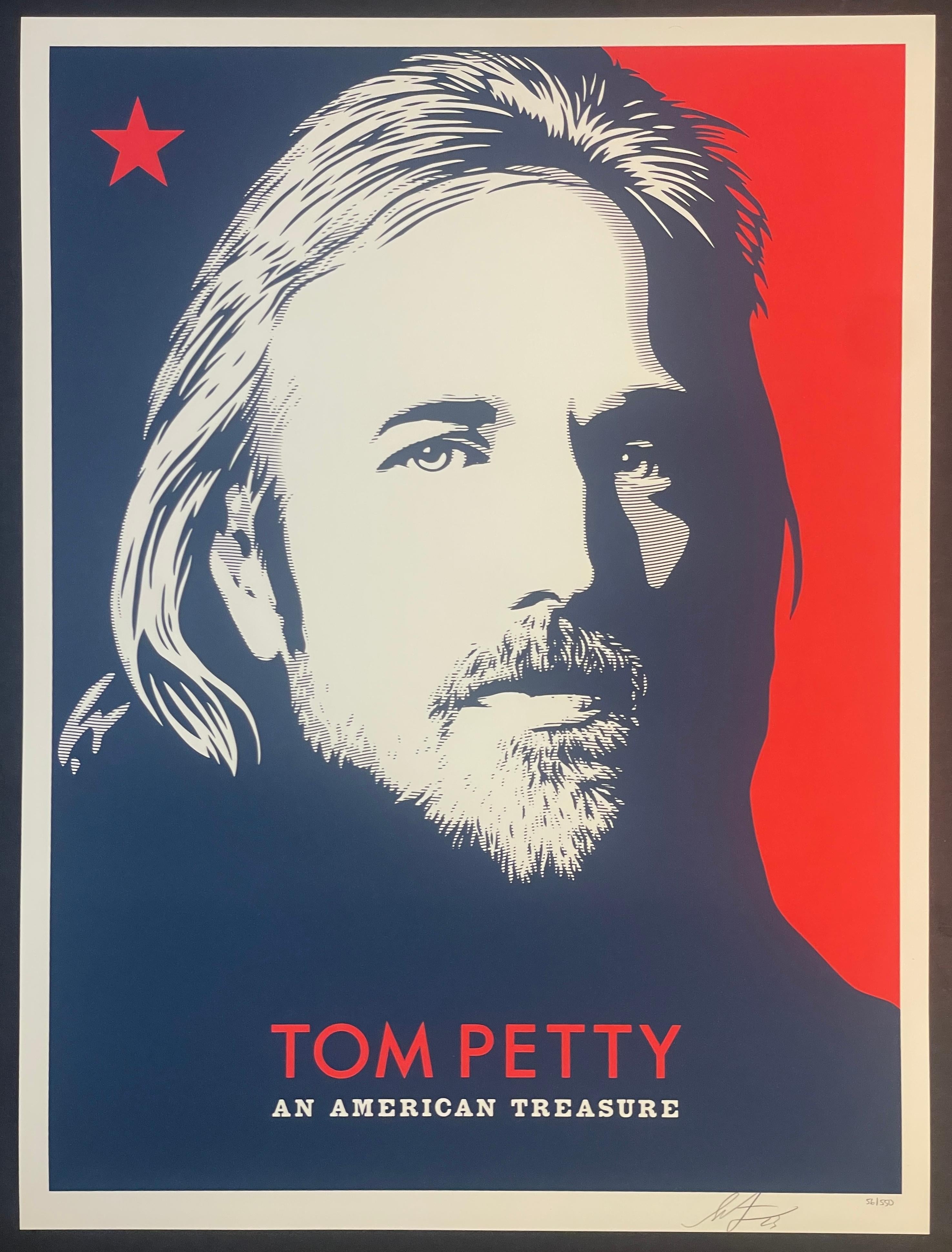 Tom Petty Un tesoro americano Shepard Fairey Serigrafia Arte musicale contemporanea in vendita 6