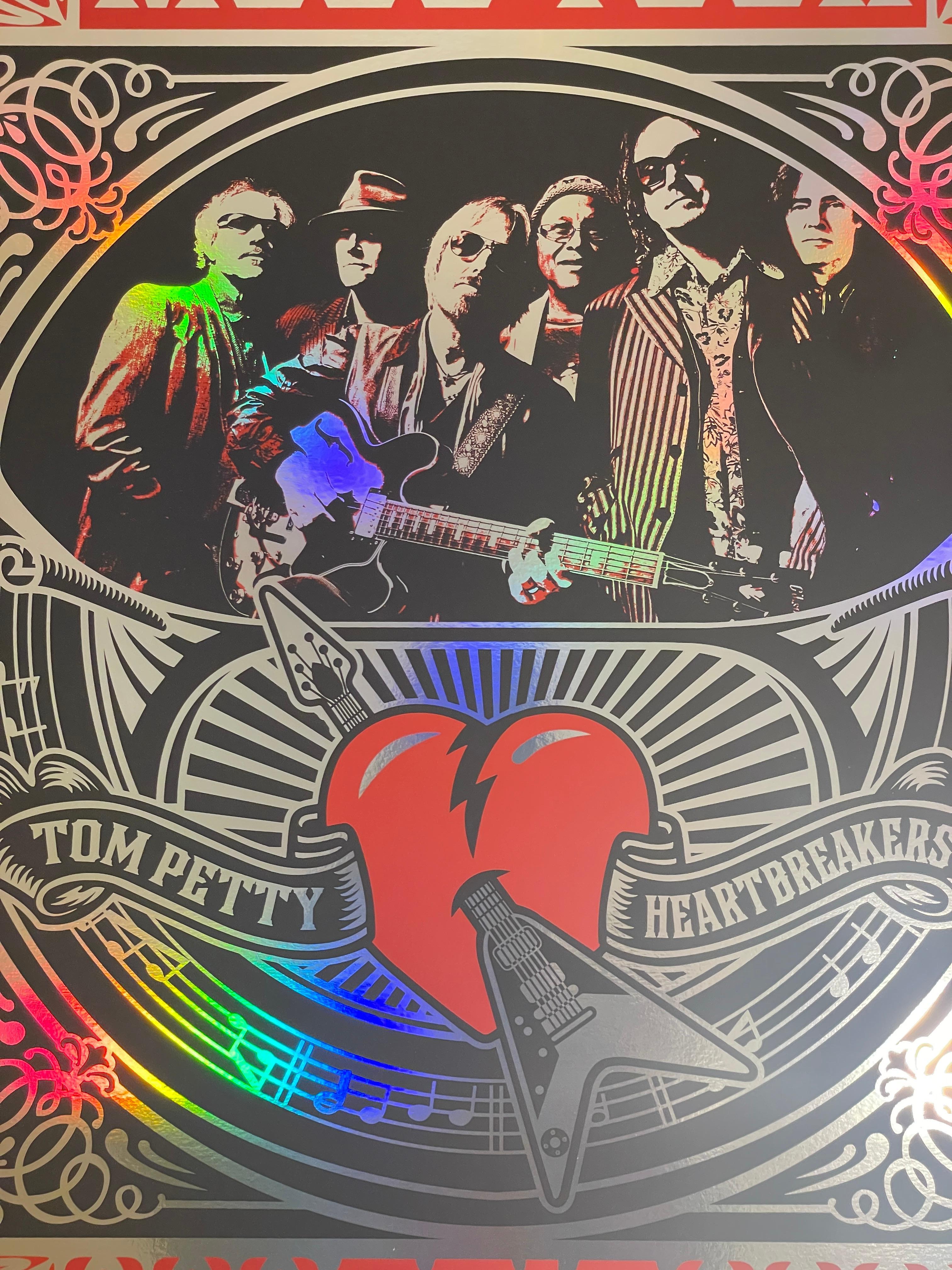 Tom Petty Mojo Tour Shepard Fairey Sérigraphie holographique Art musical contemporain en vente 3