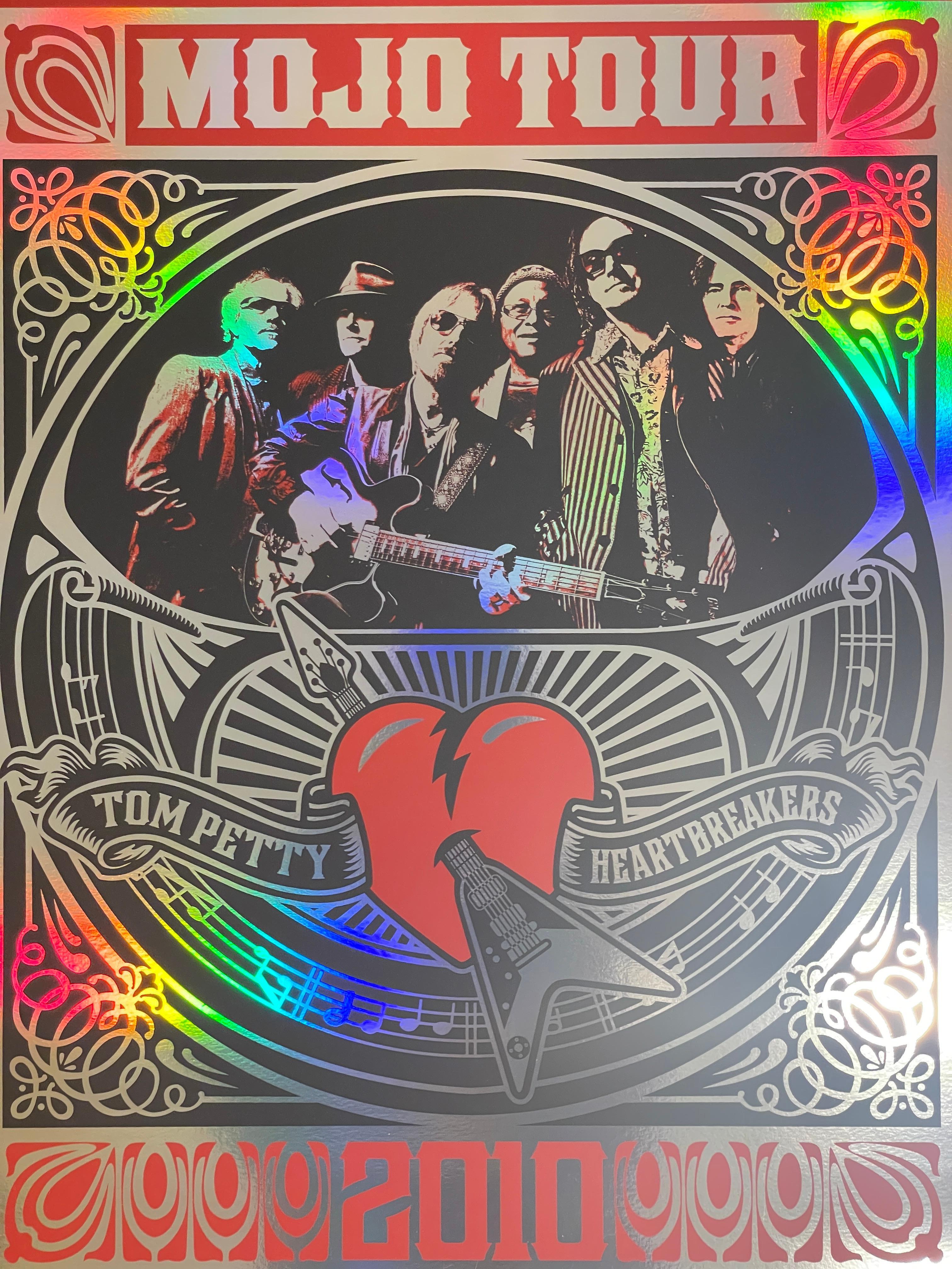 Tom Petty Mojo Tour Shepard Fairey Sérigraphie holographique Art musical contemporain en vente 5