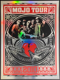 Used Tom Petty Mojo Tour Shepard Fairey Holographic Slikscreen Contemporary Music Art