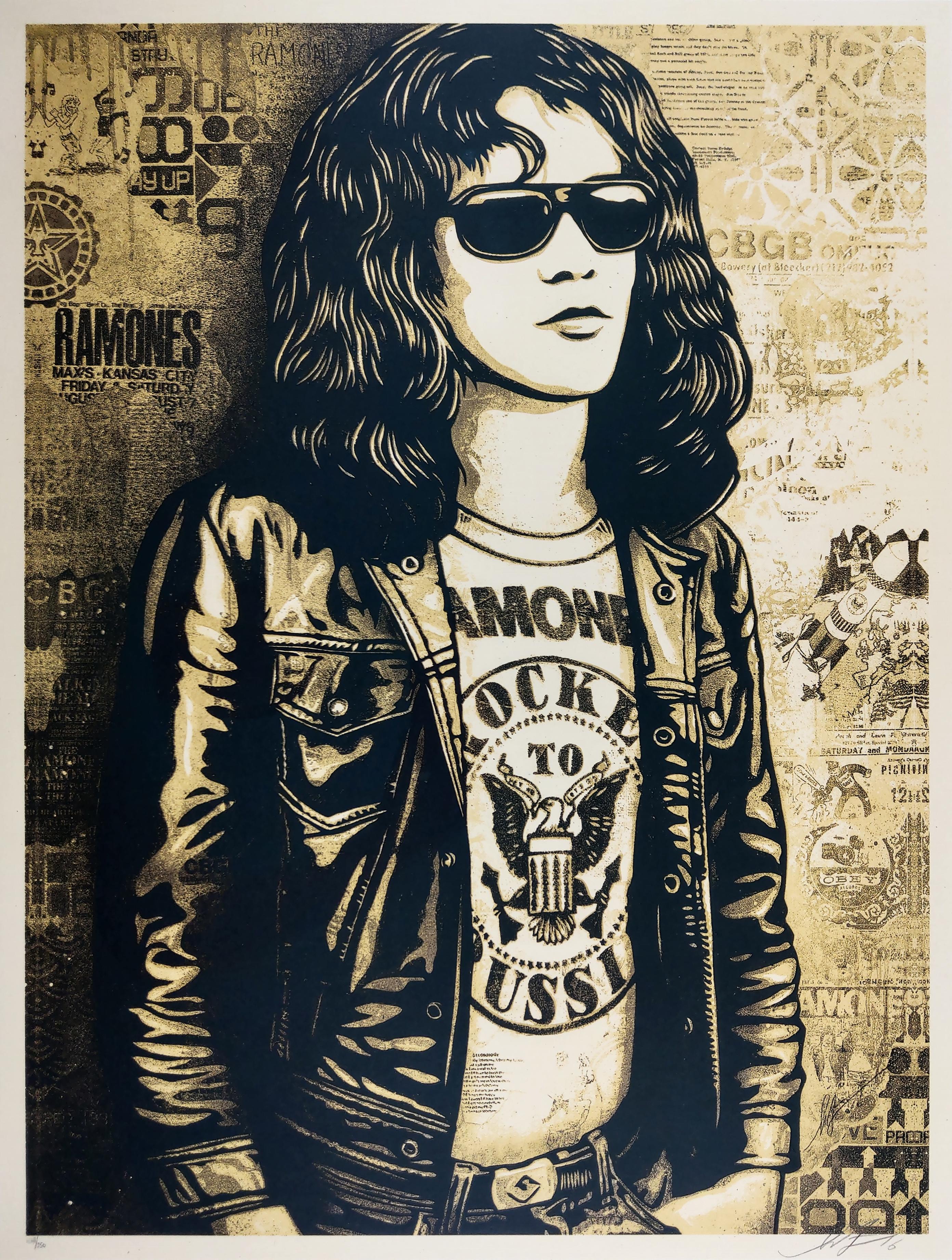 The Ramones Collage, or, Obey - Shepard Fairey Street Art Print en vente 2