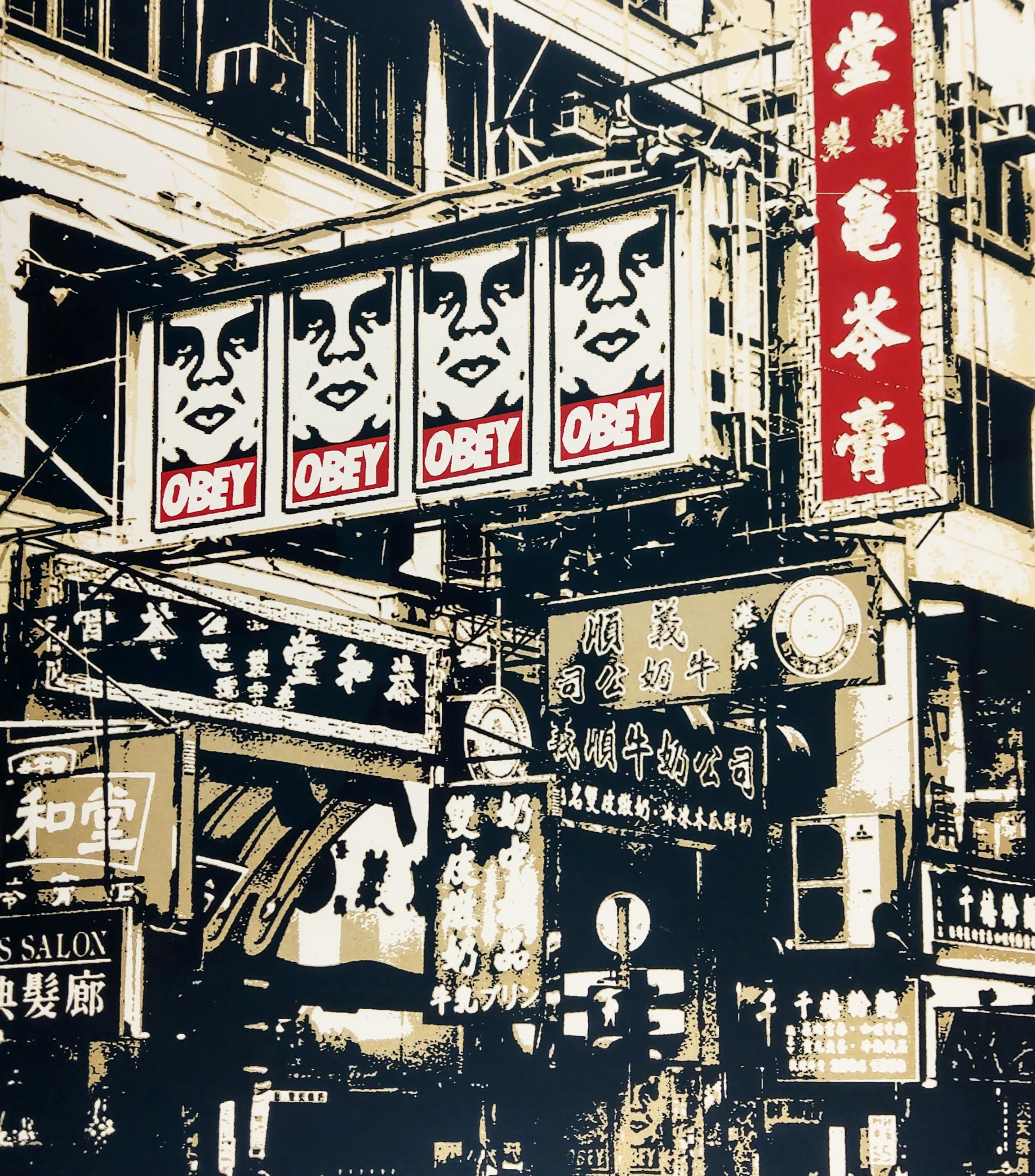 Visual Disobedience, Hong Kong - Shepard Fairey Contemporary Street Art Print For Sale 1
