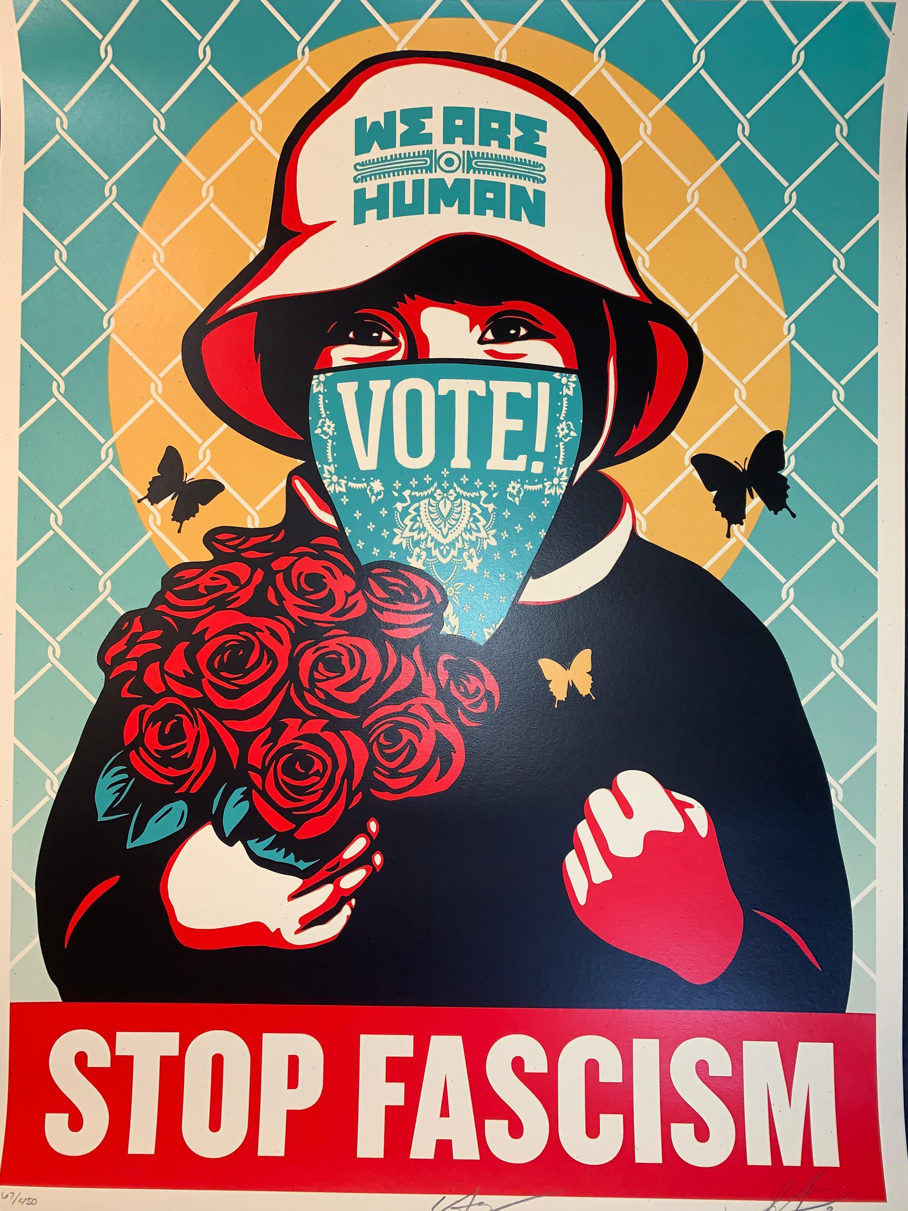 Vote! Stop Fascism 20 Shepard Fairey / Ernesto Yerena Fine Art Urban Art Street