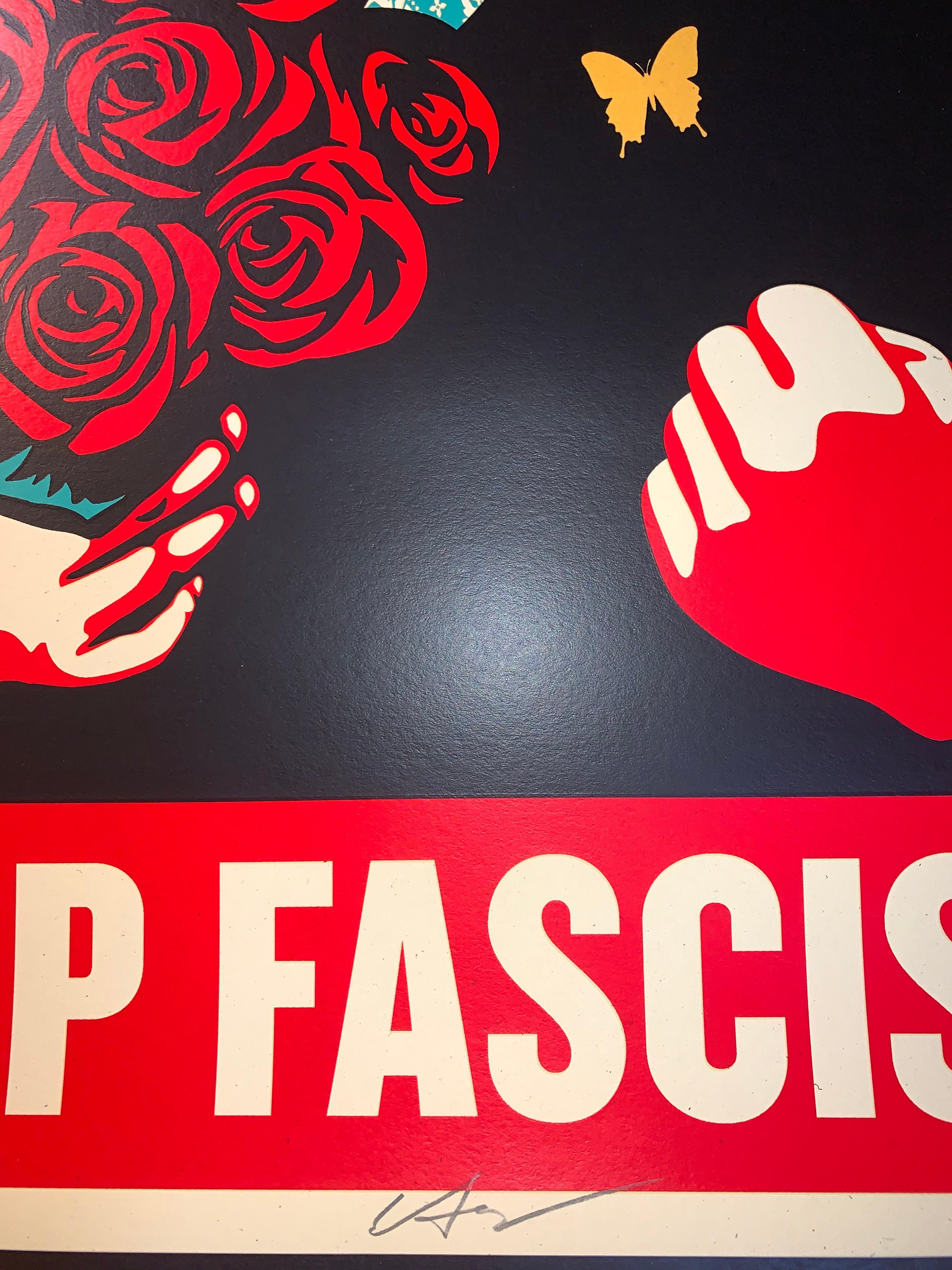 Stimmt ab! Stop Fascism 20 Shepard Fairey / Ernesto Yerena Kunstwerke Urban Art Street im Angebot 3