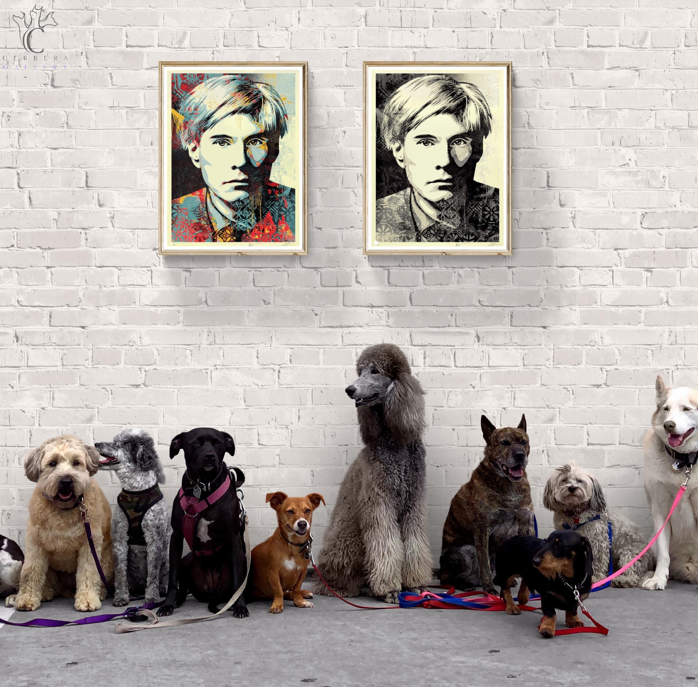 Shepard Fairey
Warhol-Collage-Set (ikonisch, anspruchsvoll, Farbtheorie, Popkultur, Interview-Magazin, Velvet Underground)
Siebdruck auf dickem cremefarbenen Speckletone-Papier
Jahr: 2023
Größe: 24x18 Zoll (pro Stück)
Auflage: 300
Unterzeichnet von