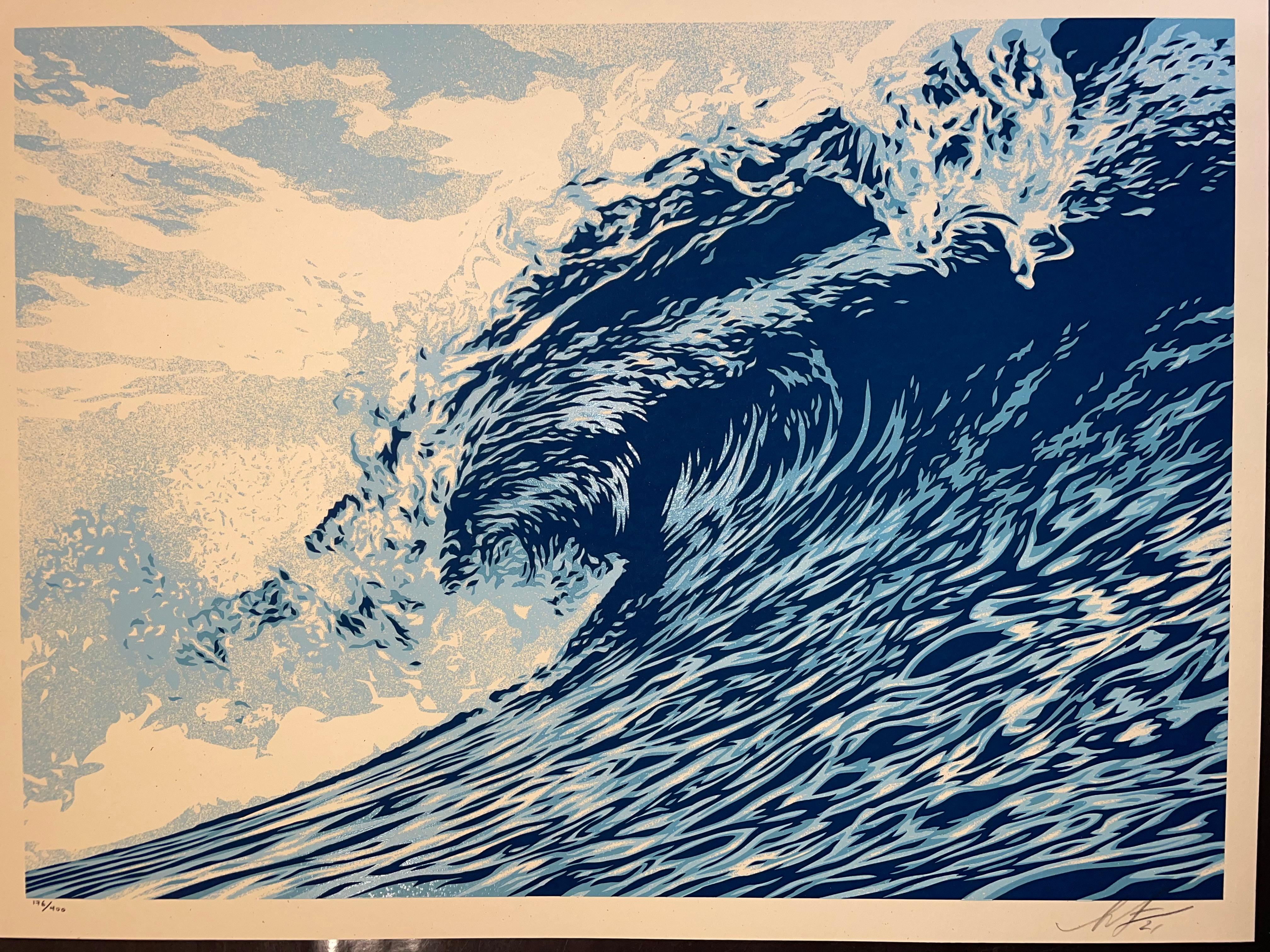 Wave Of Distress Shepard Fairey Druck „Obey Giant“ „World Water Day“ Urban Pop Art im Angebot 2