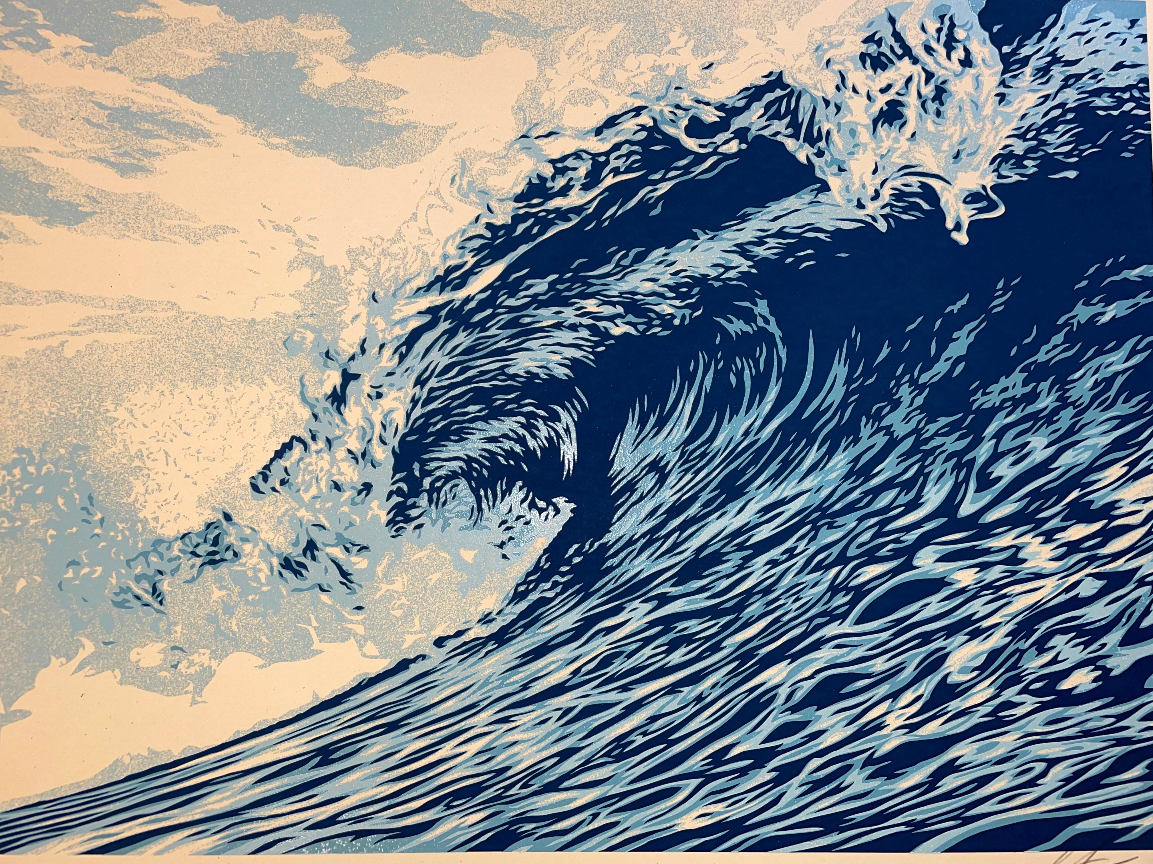 Wave Of Distress Shepard Fairey Druck „Obey Giant“ „World Water Day“ Urban Pop Art im Angebot 6