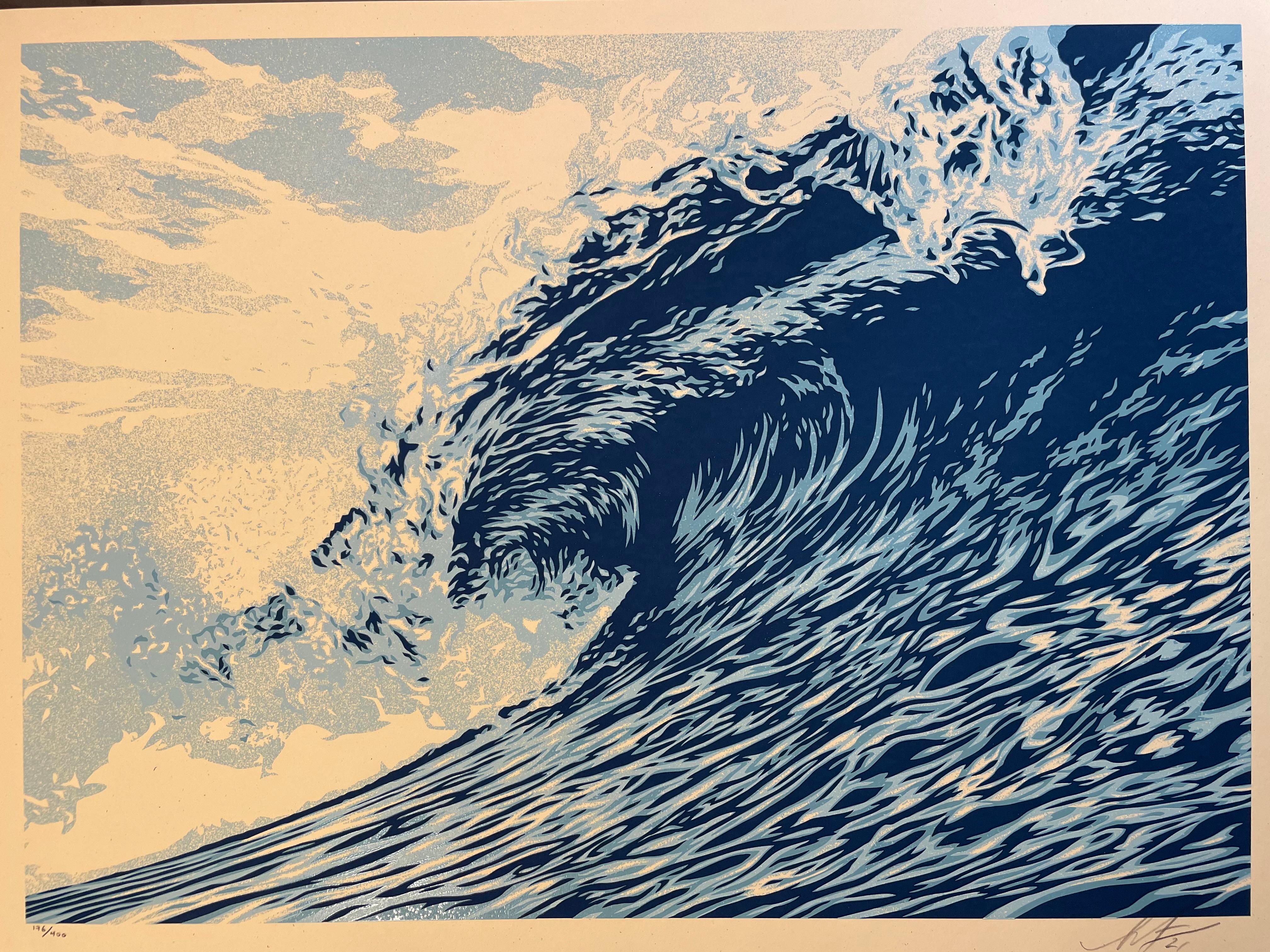 Wave Of Distress Shepard Fairey Druck „Obey Giant“ „World Water Day“ Urban Pop Art