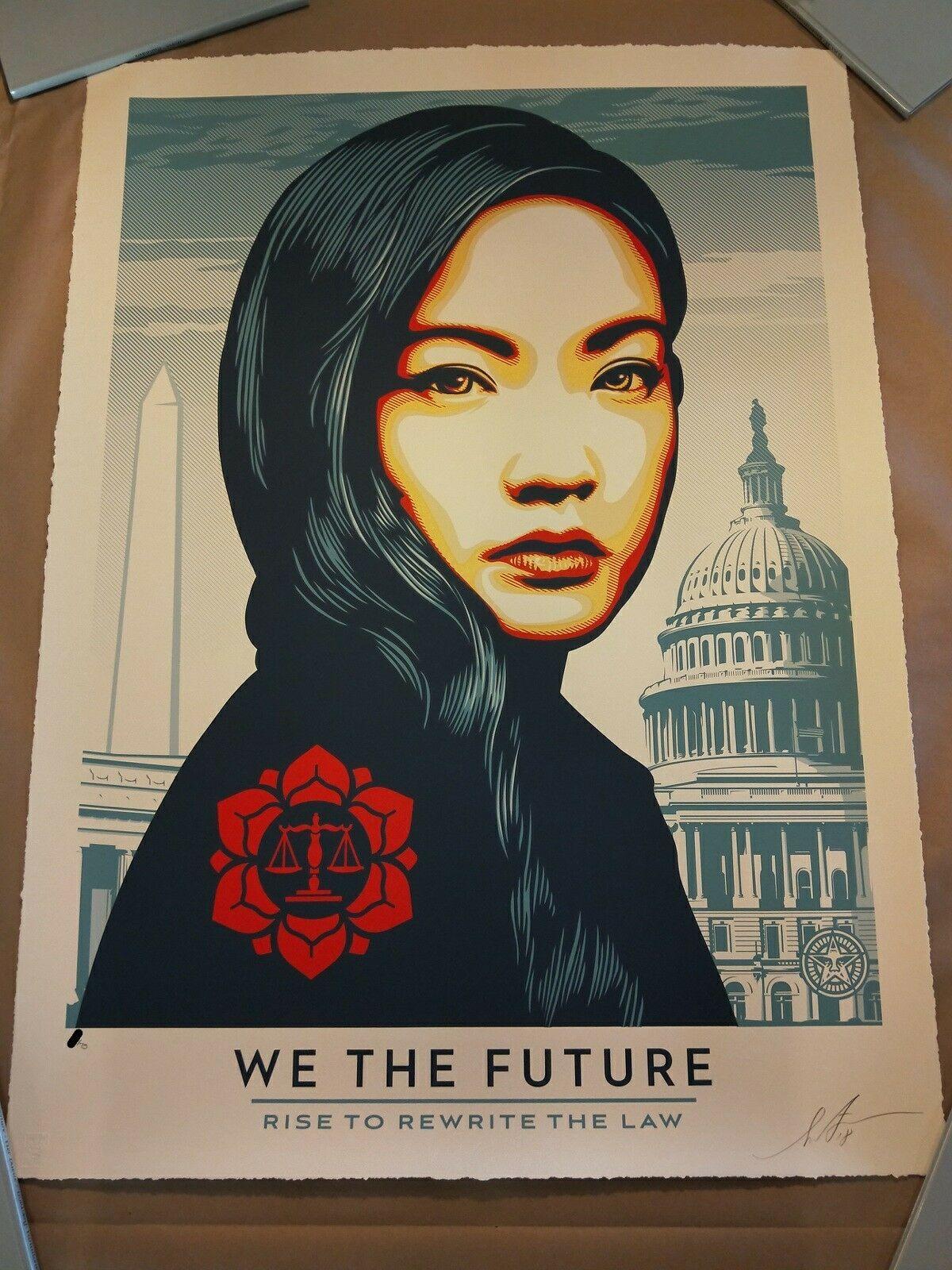 We The Future Rewrite the Law Signed and Numbered Screenprint Large Format - Print by Shepard Fairey
